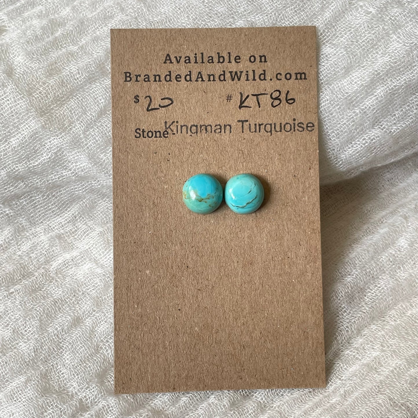 Kingman Turquoise Cabochon - KT86 2215A1D2-9D3F-431A-9CD1-2D991ED88D6B Brandedandwild.com