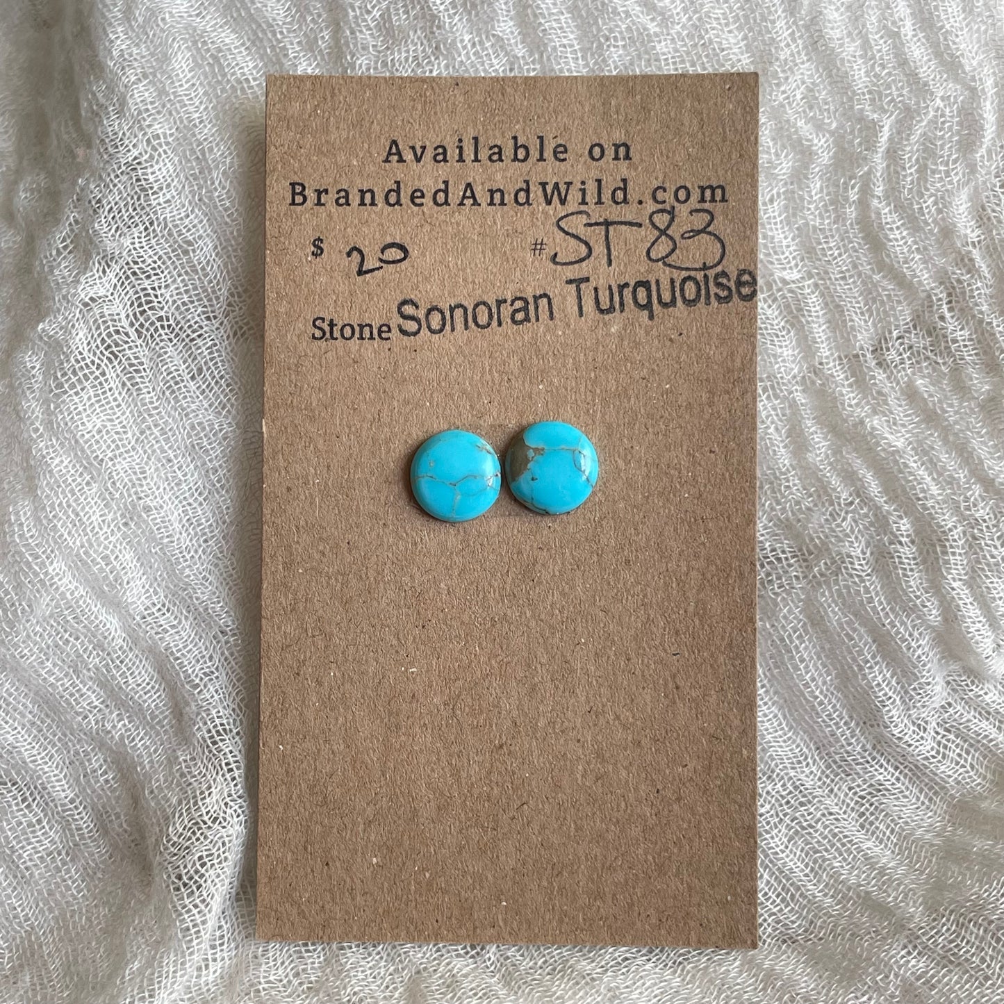 Sonoran Turquoise Cabochon - ST83 22262C0D-0B3B-4244-BAE0-8C37051BC2EB Brandedandwild.com
