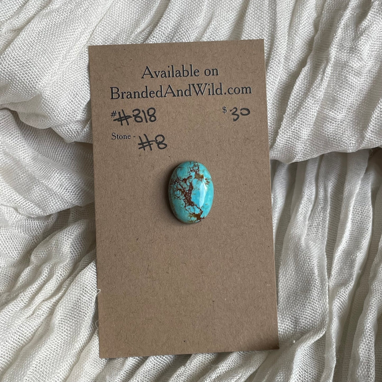 #8 Turquoise Cabochon - #818 2234EA26-1FE5-4474-AC5C-B1755D1B3BD4 Brandedandwild.com