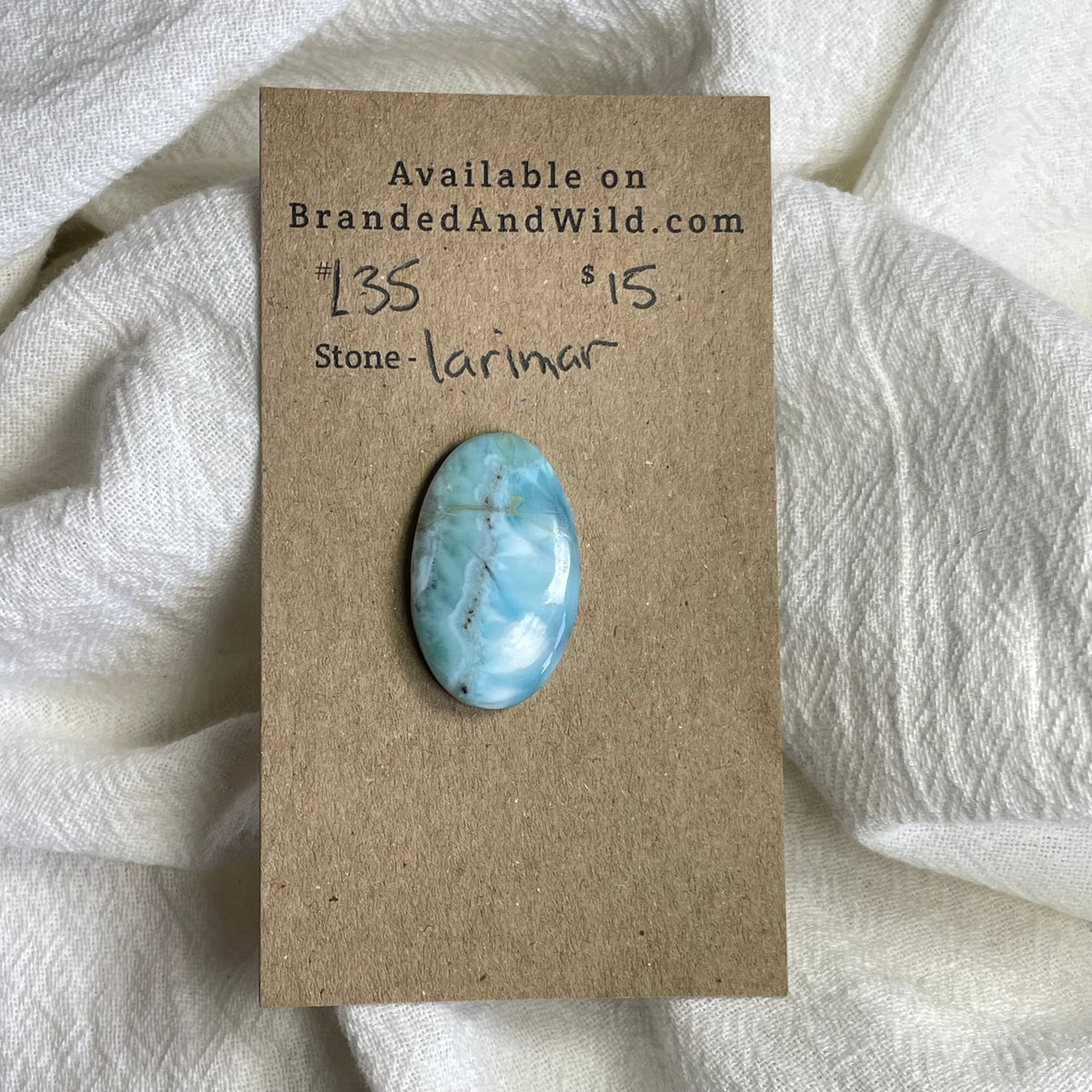 Larimar Cabochon - L35 223F8032-D49B-4D4F-82DE-C5FEA00ABC16 Brandedandwild.com
