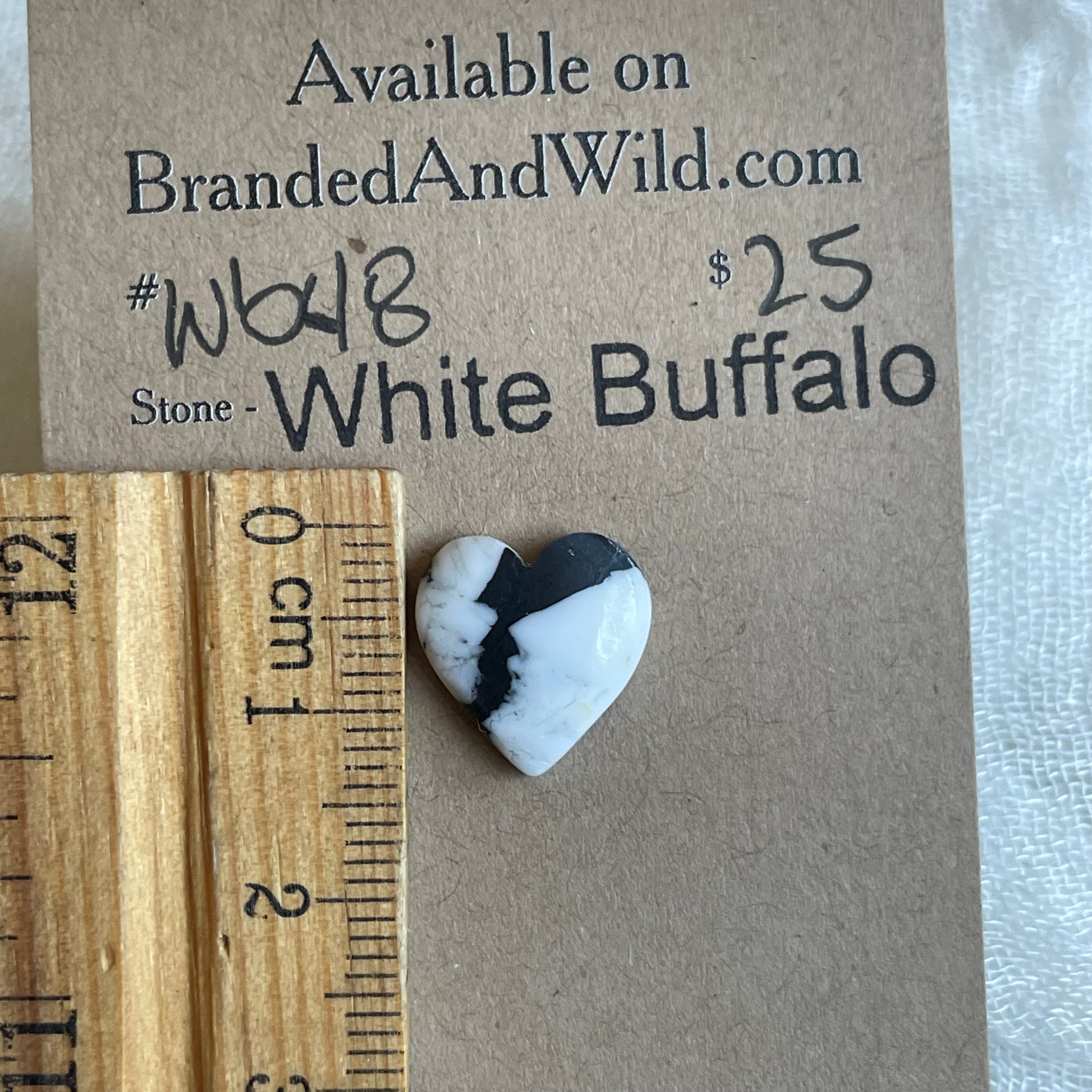White Buffalo Cabochon - WB48 2250C111-EFBE-44DD-8C71-3A89D9F5621D Brandedandwild.com