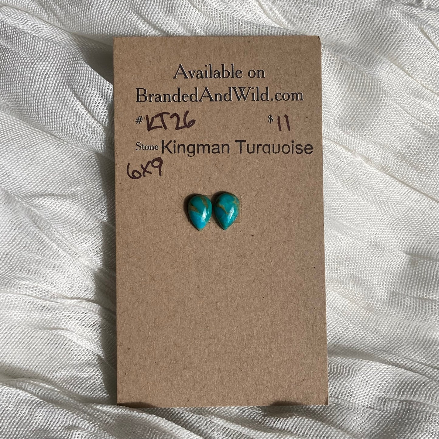 Kingman Turquoise Cabochon - KT26 22725527-F30E-491D-B361-767595600B39 Brandedandwild.com