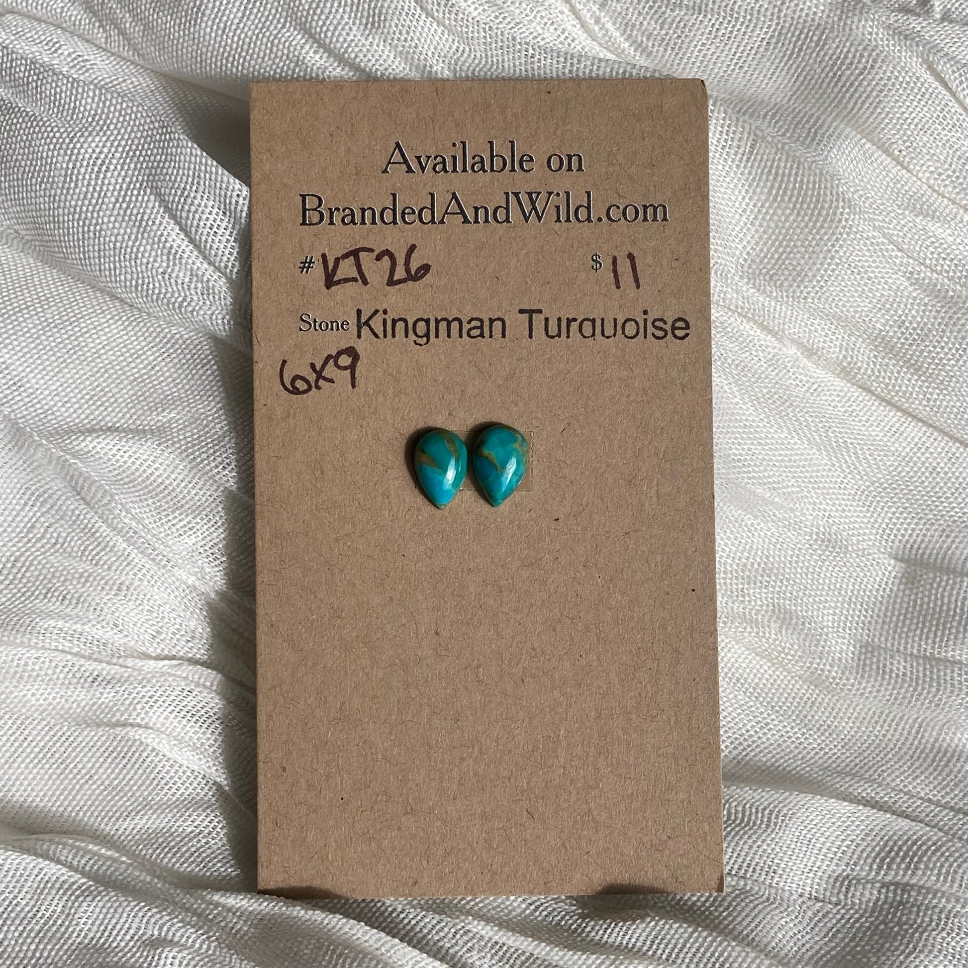 Kingman Turquoise Cabochon - KT26 22725527-F30E-491D-B361-767595600B39 Brandedandwild.com