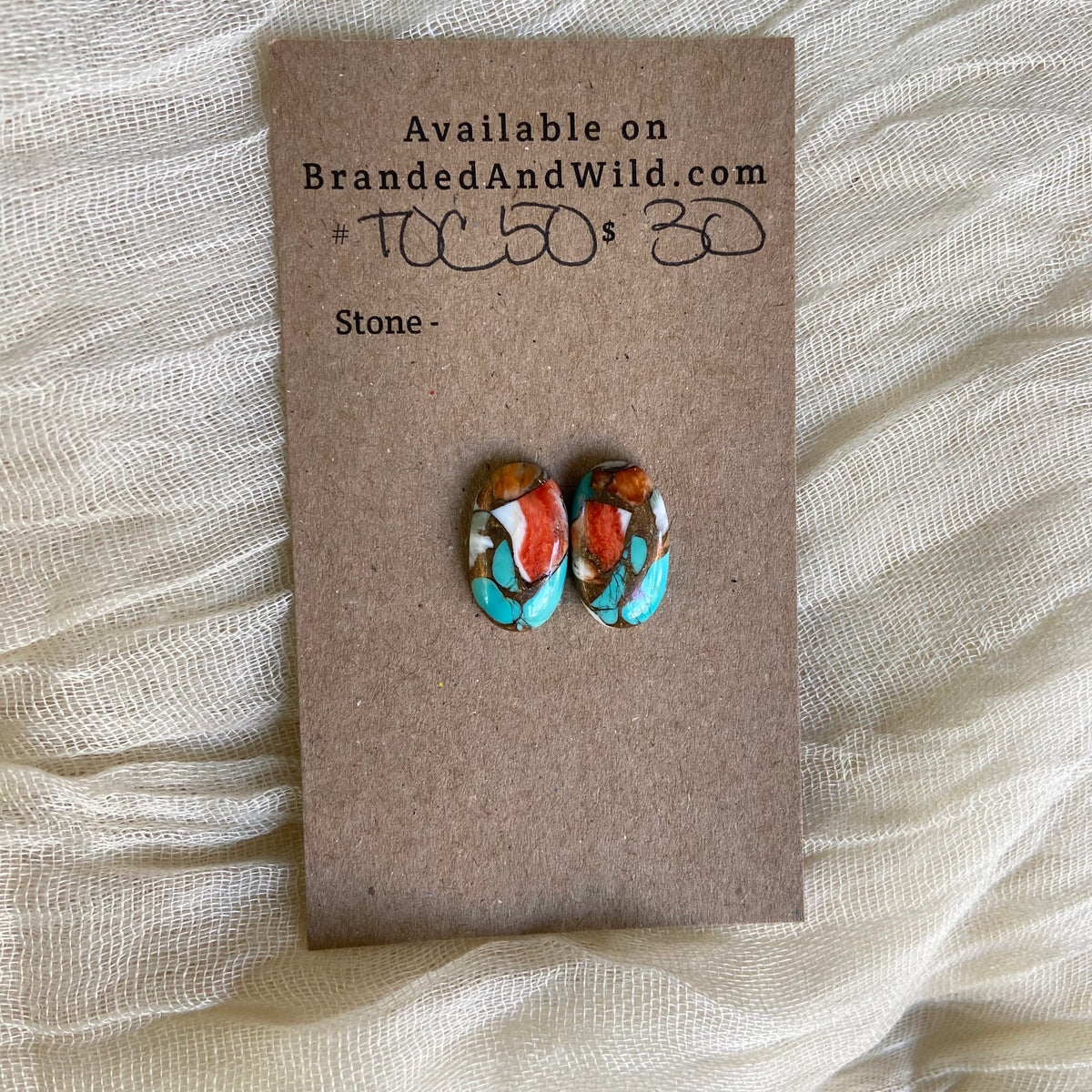 Turquoise, Oyster Shell, Copper Cabochon - TOC50 22729D45-A332-4EFB-A2EB-C6862470BB15 Brandedandwild.com