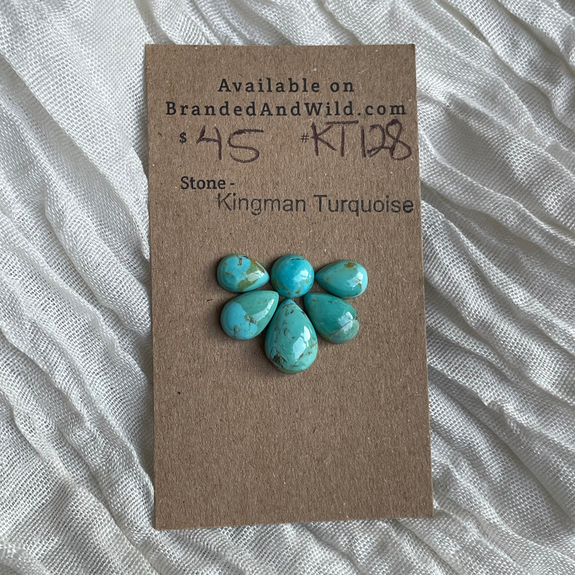 Kingman Turquoise Cabochon - KT128 2278CAB7-053B-41F0-80FB-C2A5EDED7145 Brandedandwild.com
