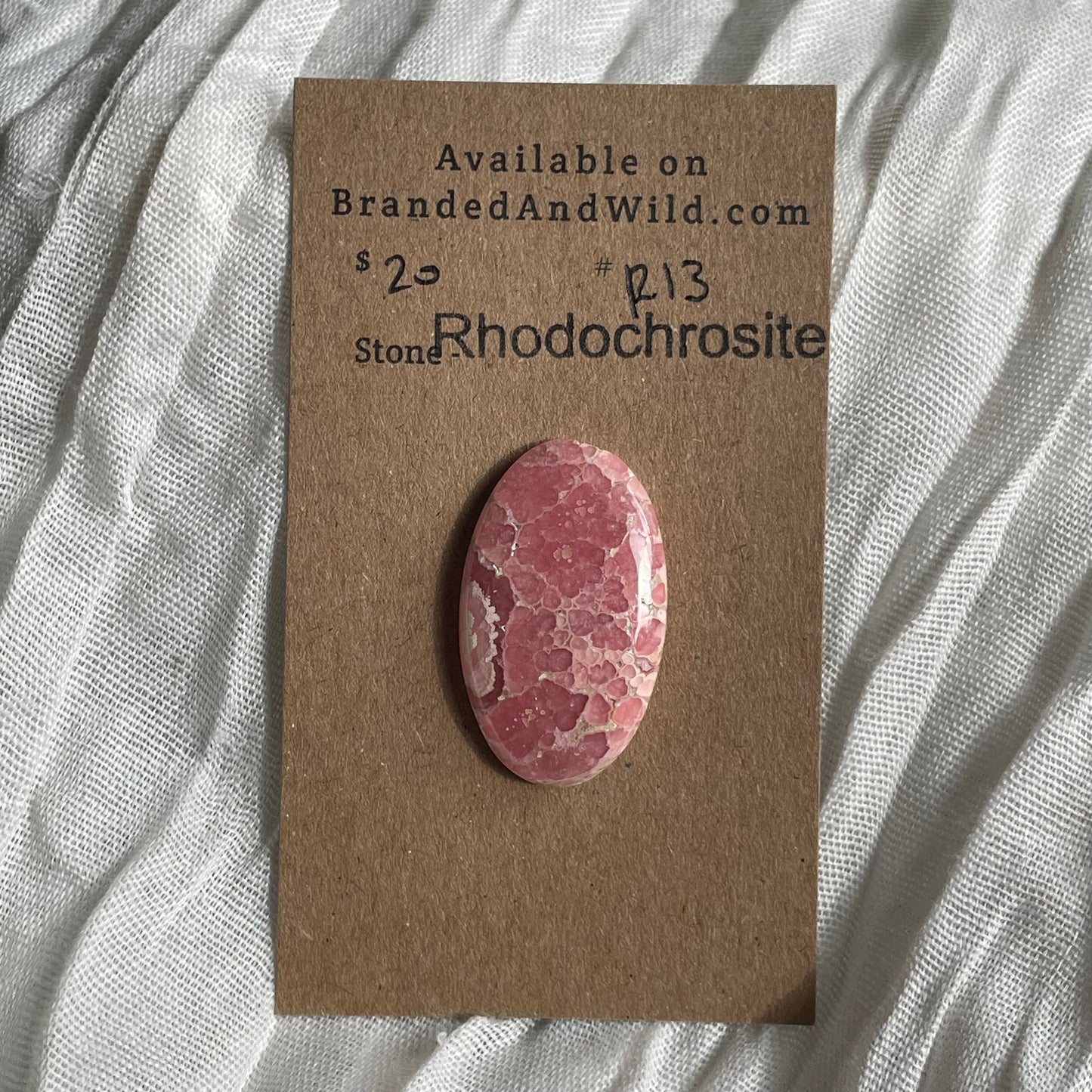 Rhodochrosite Cabochon - R13 2282DCA9-726D-4568-AF39-F490EA466DC1 Brandedandwild.com