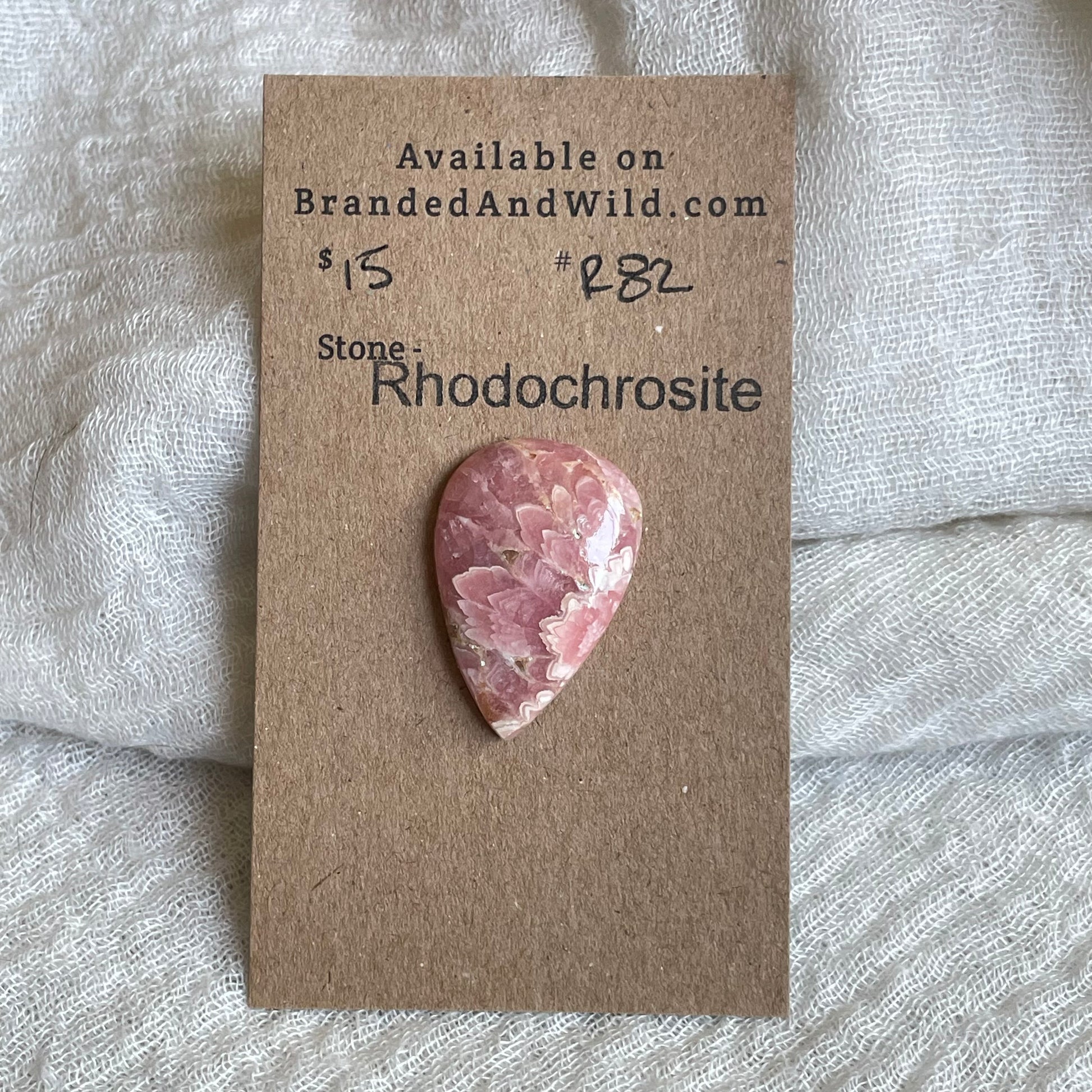 Rhodochrosite Cabochon - R82 22897124-FF7C-4ABE-BBB9-B7B500FA5CC9 Brandedandwild.com