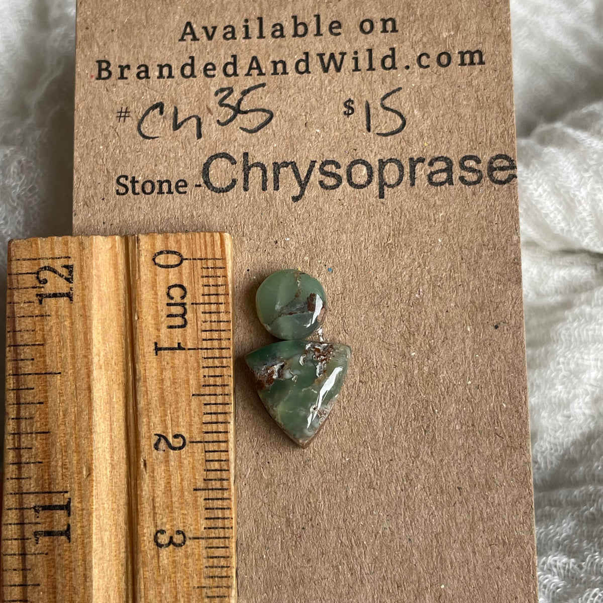 Chrysoprase Cabochon - Ch35 22A6B1AA-D5E1-4FEB-ABEA-18F0CA30BC7C Brandedandwild.com