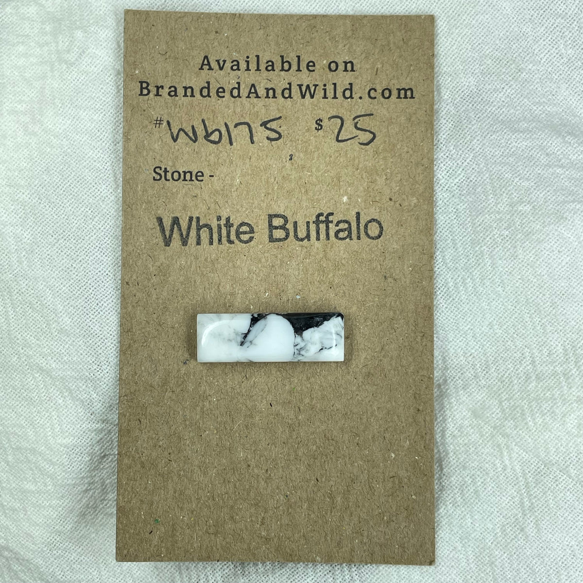 White Buffalo Cabochon - WB175 22B0EC8A-E200-4667-8EFE-FA5746BD83B9 Brandedandwild.com