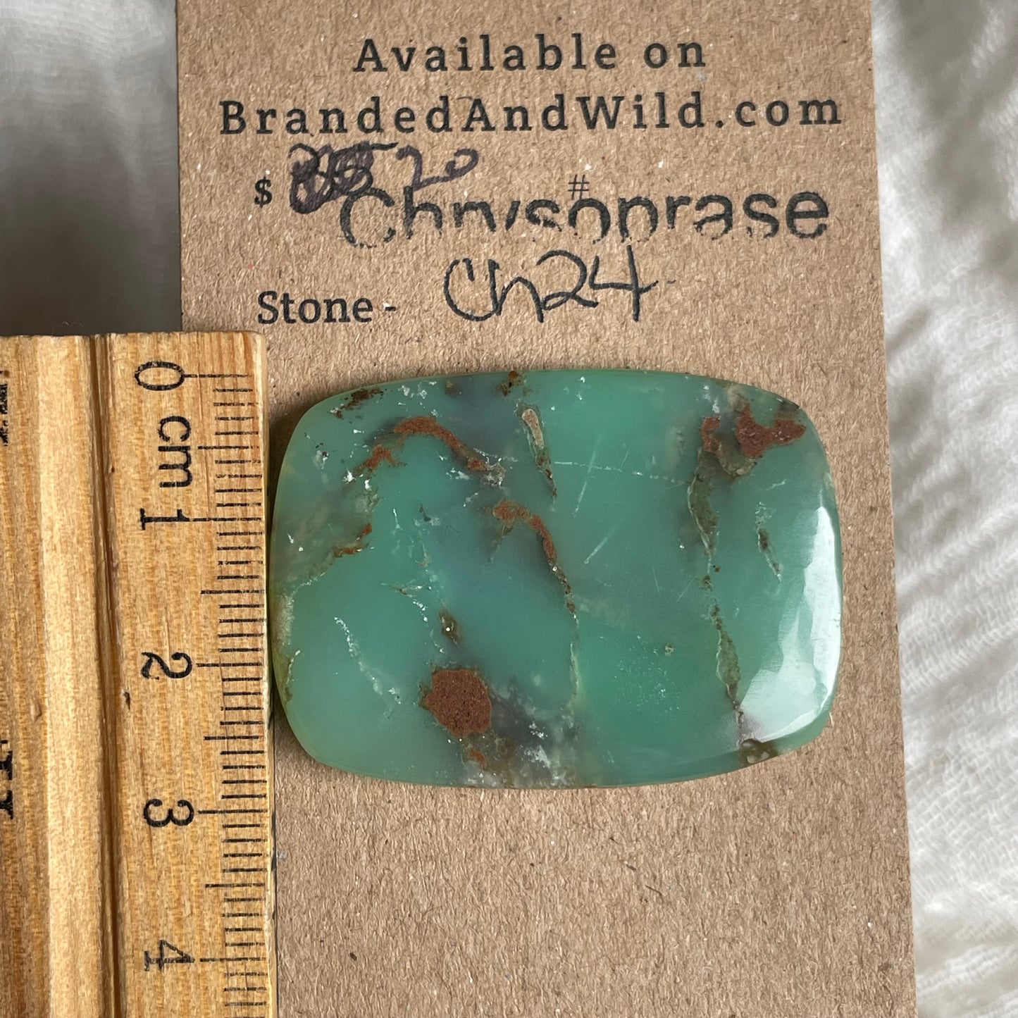 Chrysoprase Cabochon - Ch24 22B711E4-D2AF-4929-AB8A-B9FD70088562 Brandedandwild.com