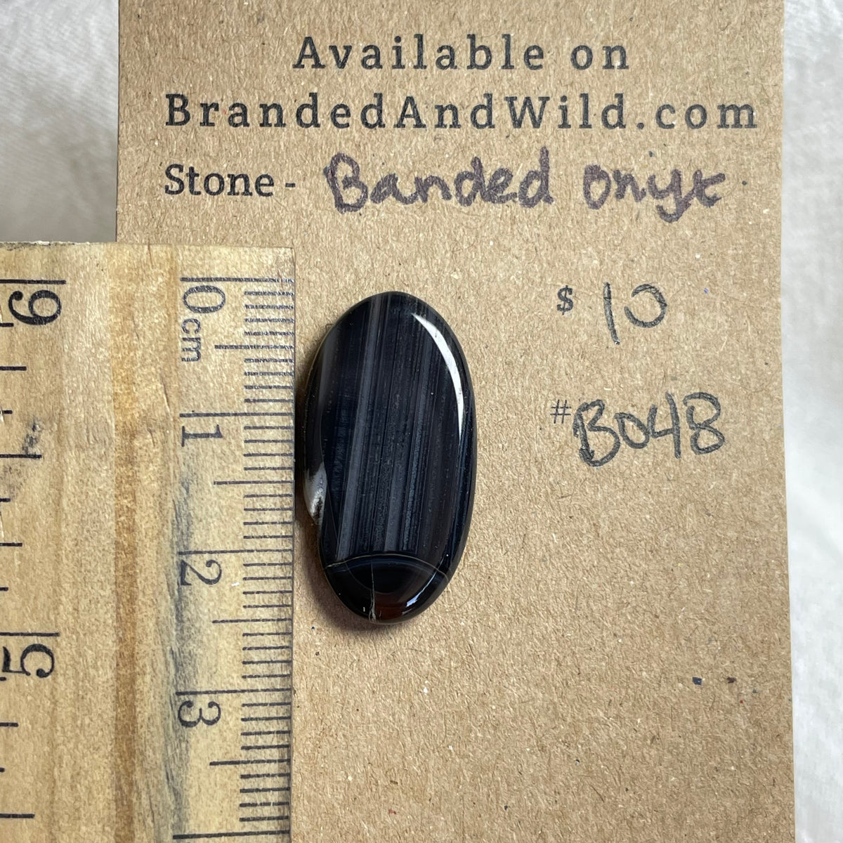 Black Onyx - Cabochon - B048 22C0B46C-8021-430F-AA89-96215597AB26 Brandedandwild.com