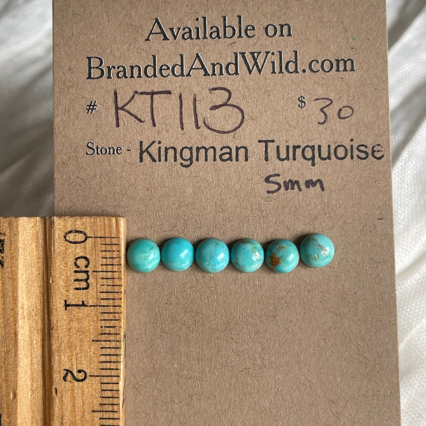 Kingman Turquoise Cabochon - KT113 22D81E91-218D-4DEC-81CF-A3B9ED06D195 Brandedandwild.com