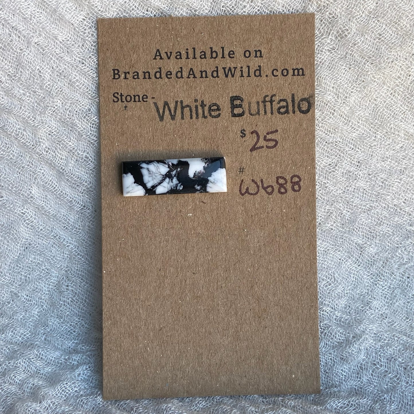 White Buffalo Cabochon - WB88