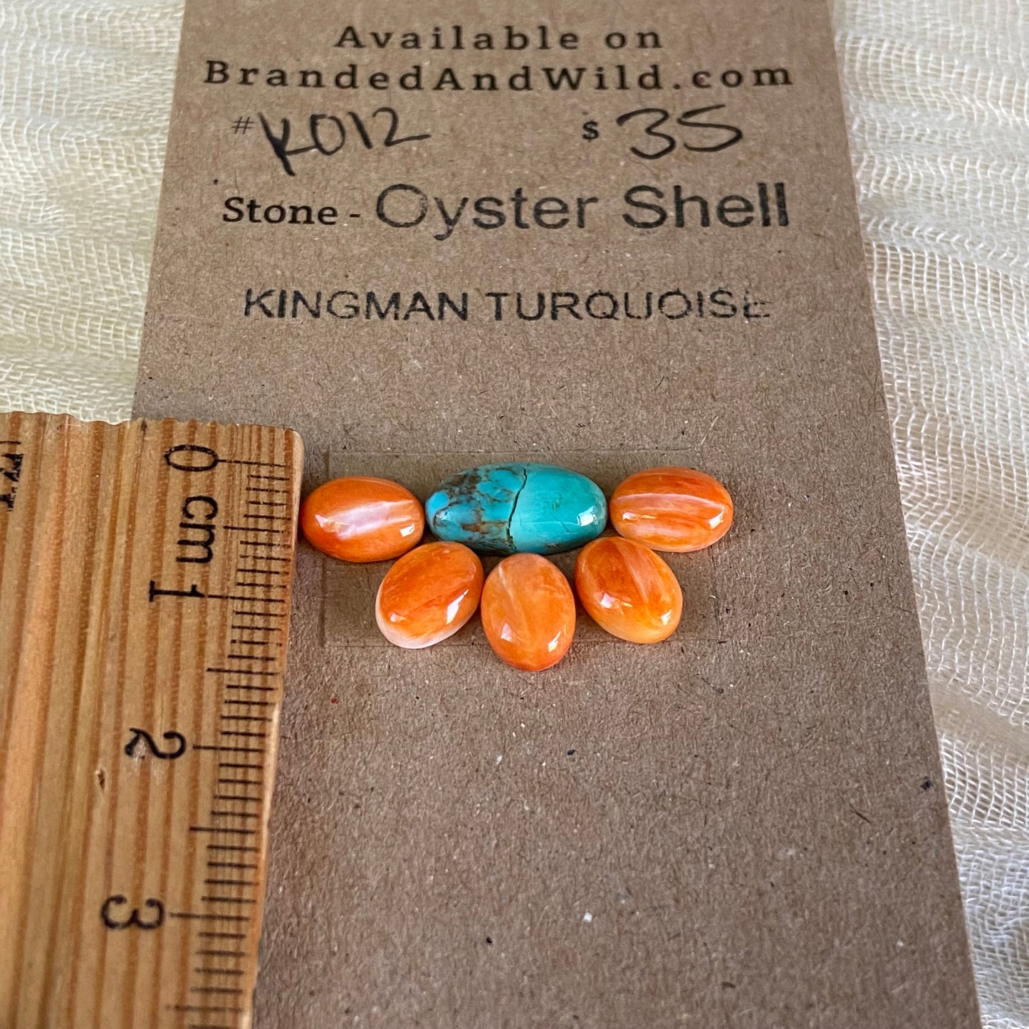 Oystershell / Kingman Turquoise Cabochon - K012 2315501E-2367-45F7-927B-F019670C2B3B Brandedandwild.com
