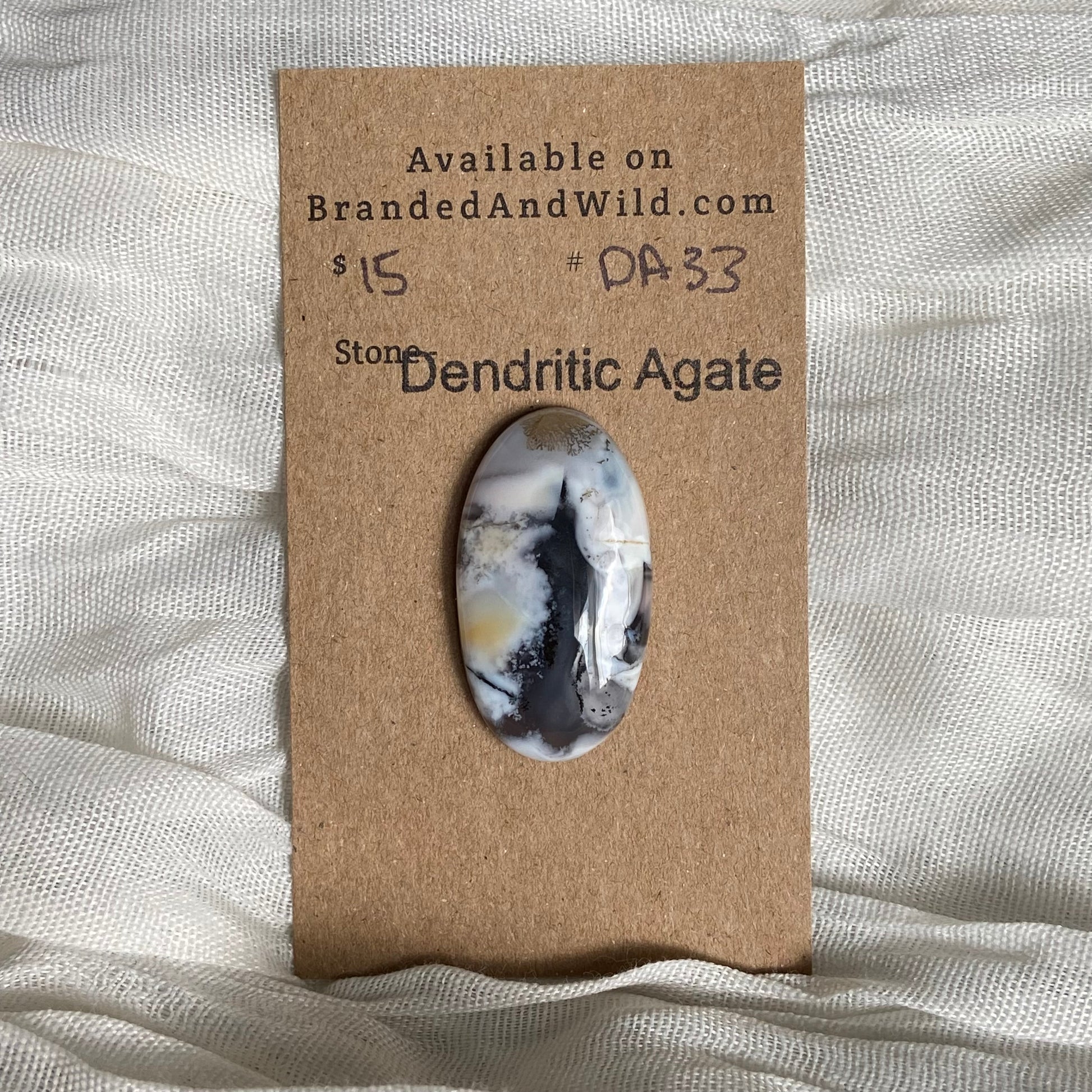 Dendritic Agate Cabochon - DA33 231DF741-C475-4C47-8FBF-5D3FDCCAFCF9 Brandedandwild.com