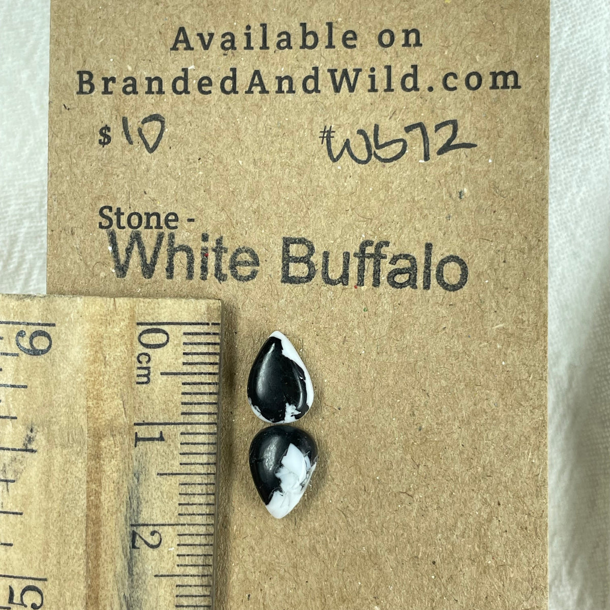 White Buffalo Cabochon - WB72 23248B15-125E-41AB-8479-68B575B4422F Brandedandwild.com