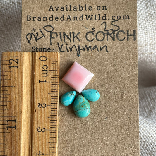 Pink Conch / Kingman Cabochon - PK10 234036A8-9D30-430C-80AE-9BB4321BCCB9 Brandedandwild.com