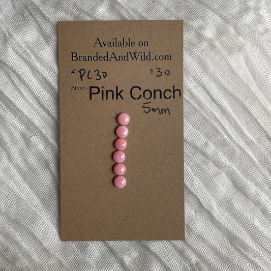 Pink Conch Cabochon - PC30 235BA273-4CDE-47C0-99A0-31D8C8B03006 Brandedandwild.com