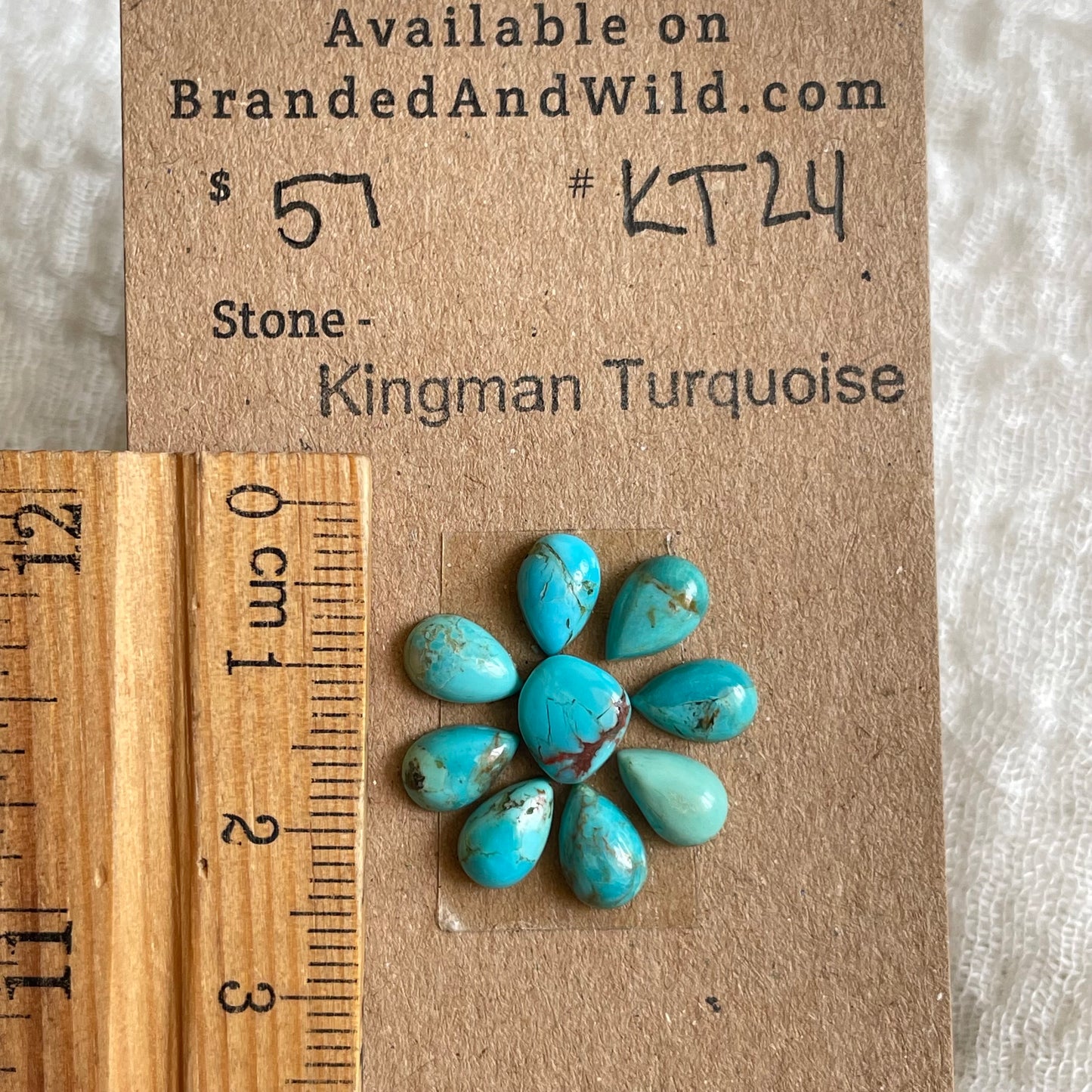 Kingman Turquoise Cabochon - KT24 235BF74D-AAB4-45EF-9572-B13A76CC2573 Brandedandwild.com