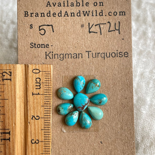 Kingman Turquoise Cabochon - KT24 235BF74D-AAB4-45EF-9572-B13A76CC2573 Brandedandwild.com