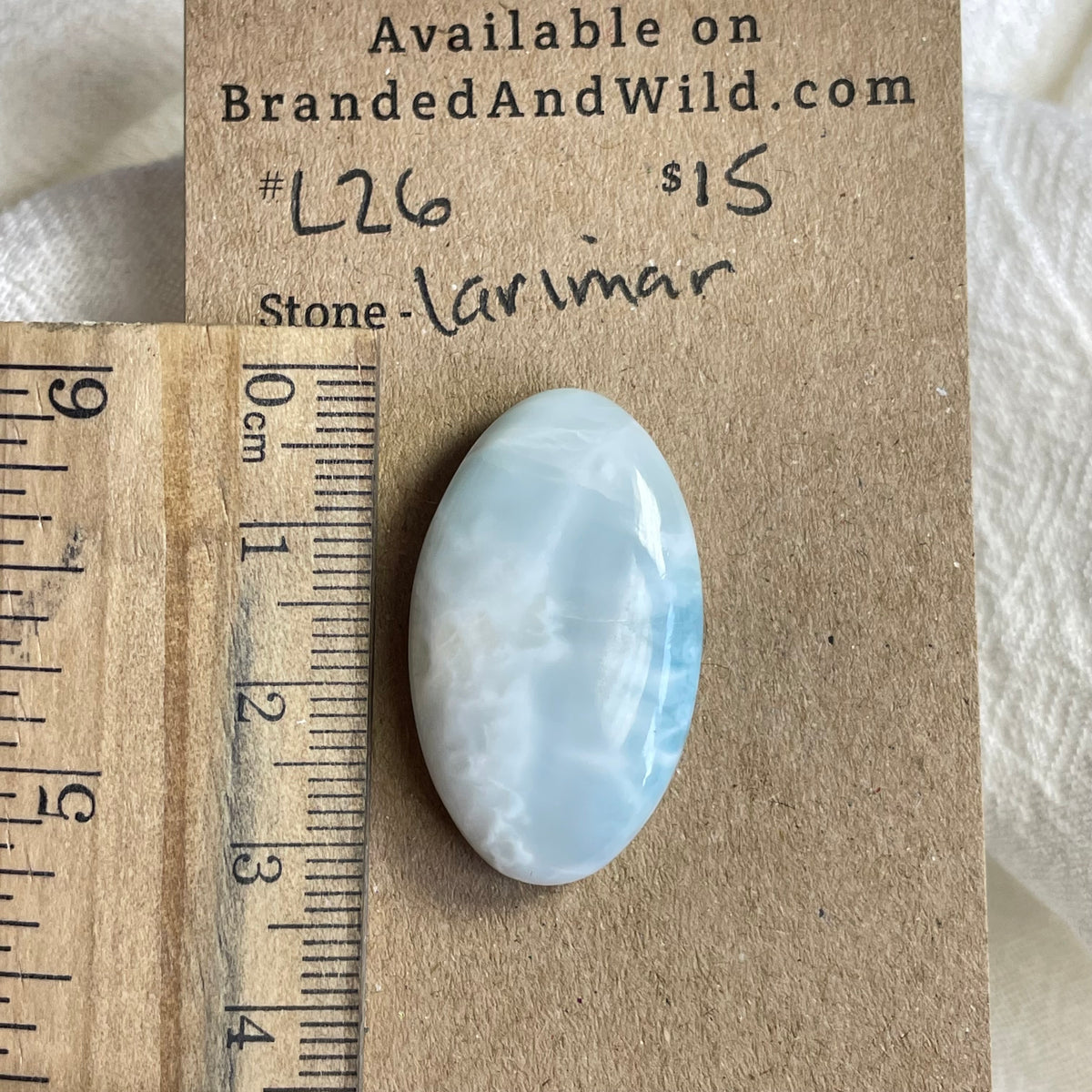 Larimar Cabochon - L26 2368159E-B3A7-4A3D-8914-B02B23E85F8F Brandedandwild.com