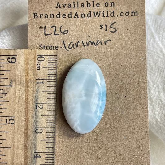 Larimar Cabochon - L26 2368159E-B3A7-4A3D-8914-B02B23E85F8F Brandedandwild.com