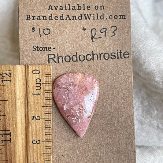 Rhodochrosite Cabochon - R93 2378571F-75EF-4F32-A6FE-5FC5477D8350 Brandedandwild.com