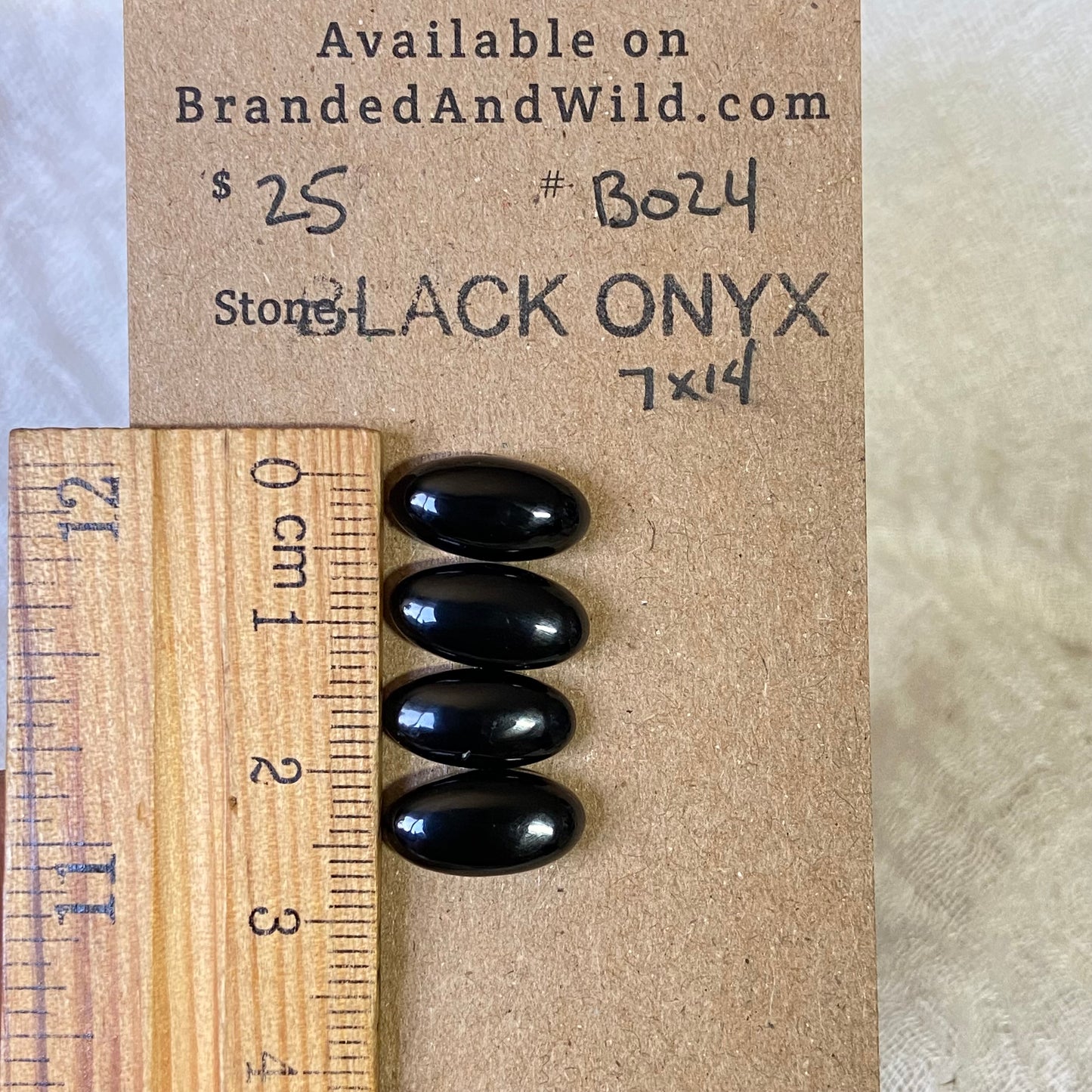 Black Onyx Cabochon - B024 237F013B-A795-4C59-8FA2-3D12FAEEFD8B Brandedandwild.com