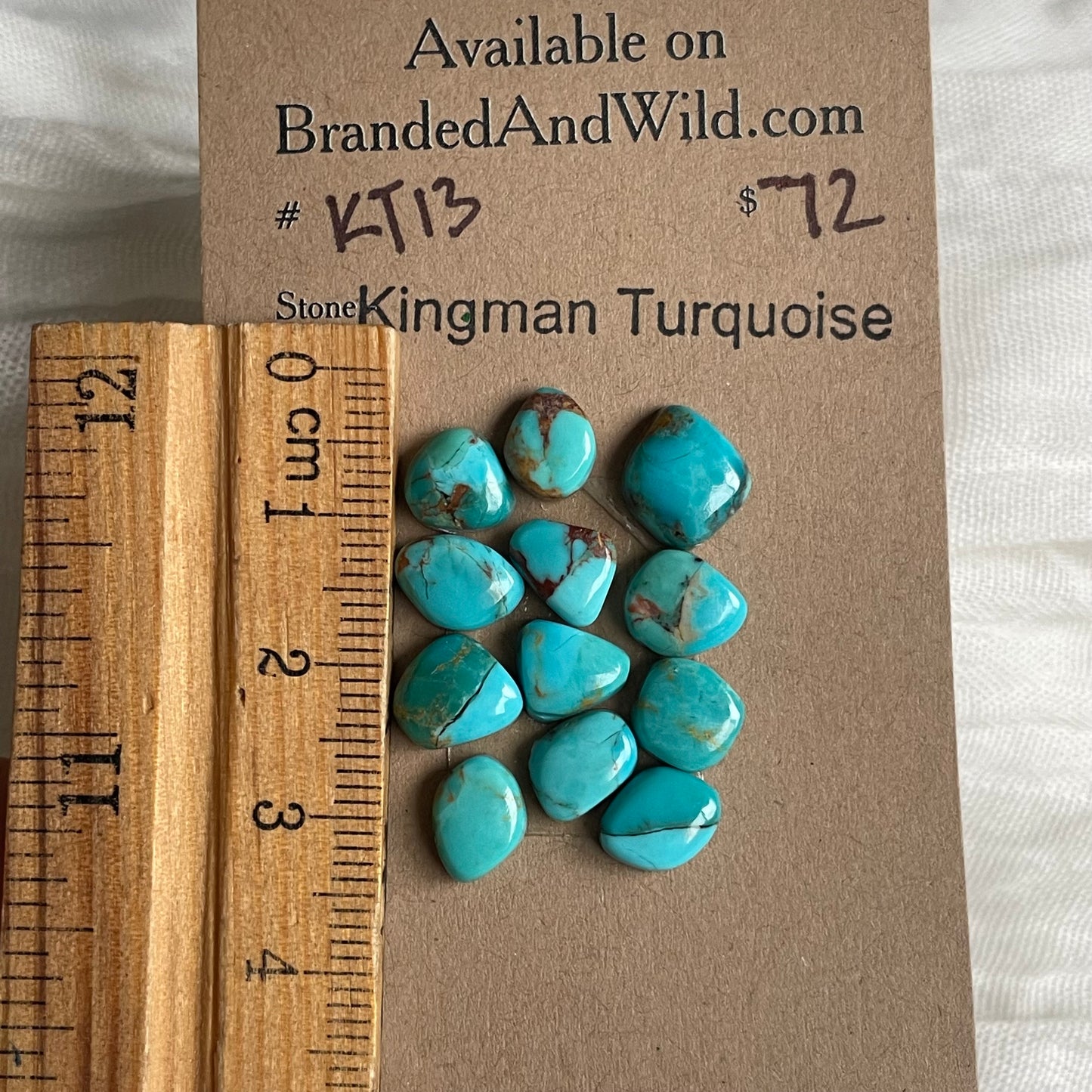 Kingman Turquoise Cabochon - KT13 23C374E7-D724-464A-A18E-1B119F46A6AB Brandedandwild.com