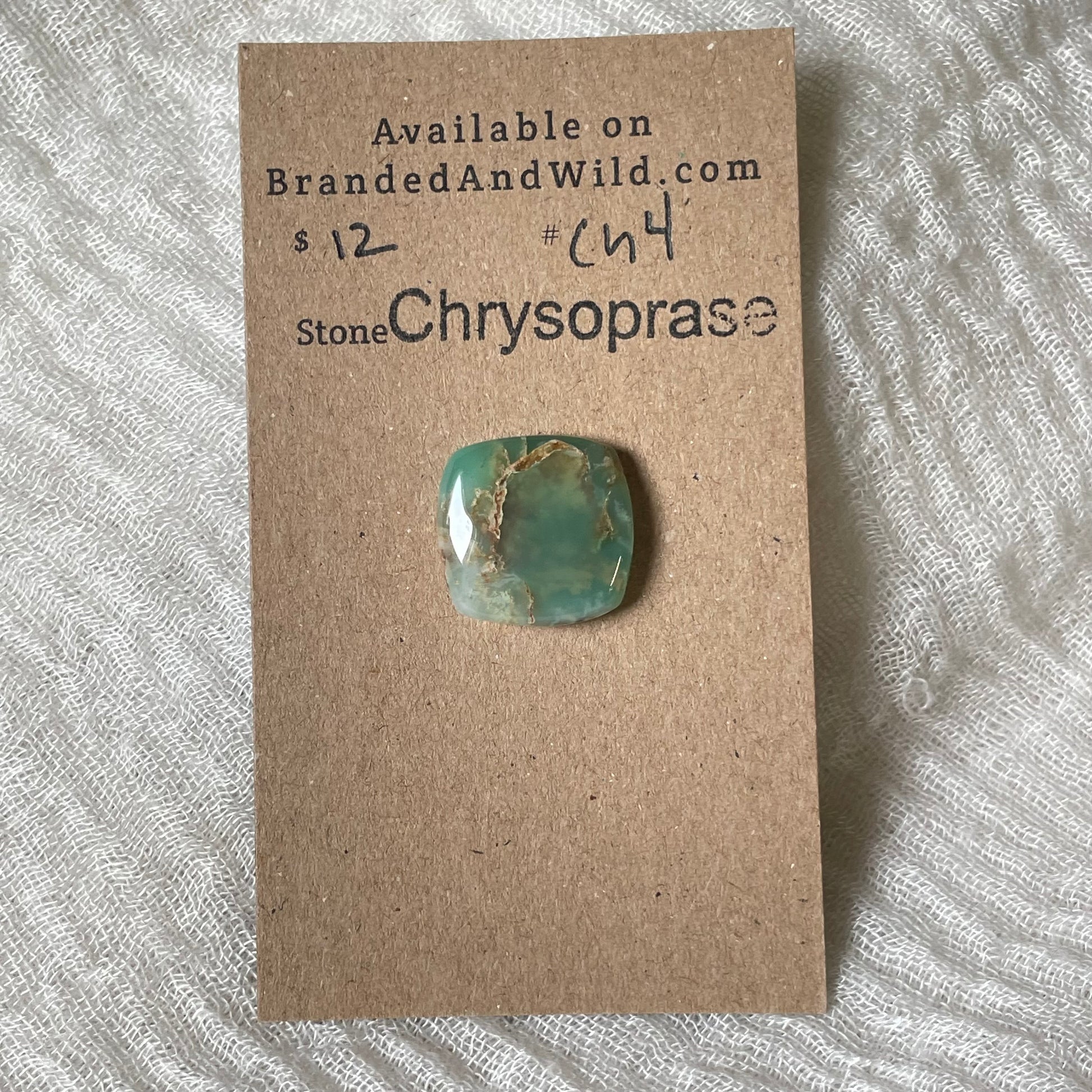 Chrysoprase Cabochon - Ch4 23DA775E-B6D7-4E13-82A9-2E2C6508E5A0 Brandedandwild.com