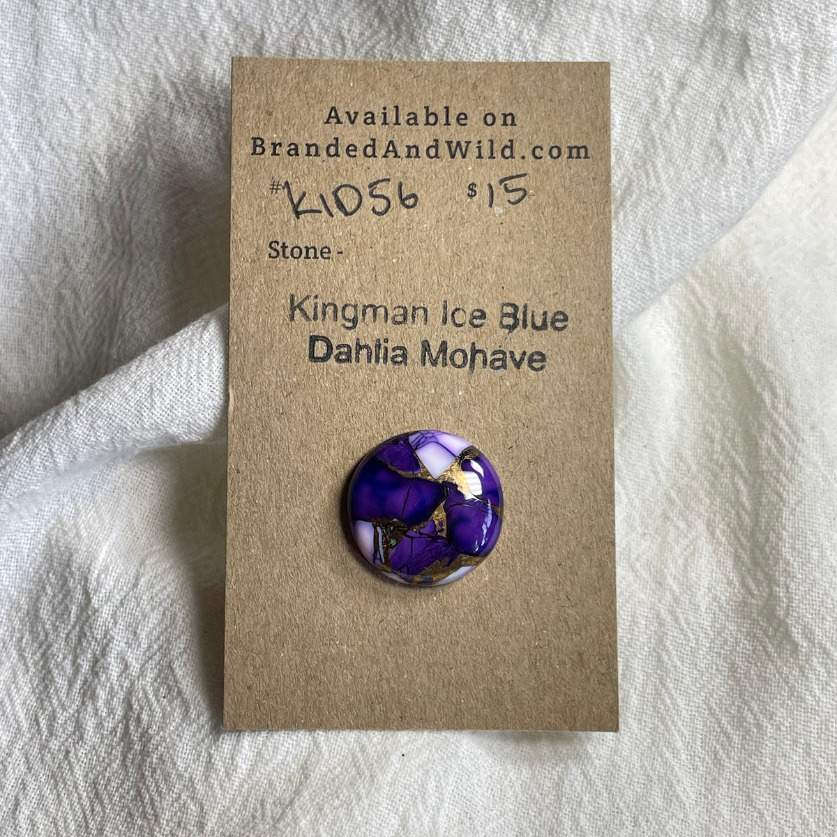 Kingman Ice Blue Dahlia Cabochon - KID56 23F748BF-6AE7-4A64-861B-9A374CD319EE Brandedandwild.com