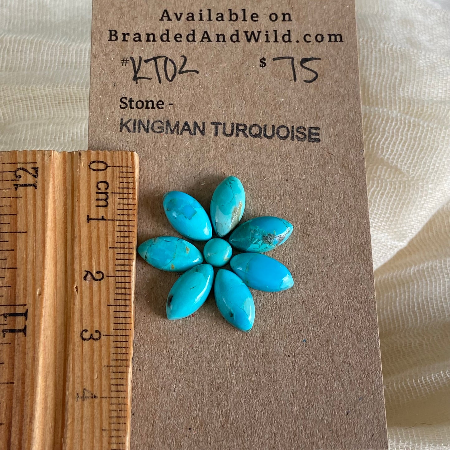 Kingman Turquoise Cabochon - KT02 24035E74-DA2C-4C42-A156-802F94AB8764 Brandedandwild.com