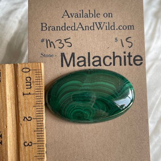 Malachite Cabochon - M35 24041308-FEE1-4E70-AC03-9C2BD4F3FBB8 Brandedandwild.com