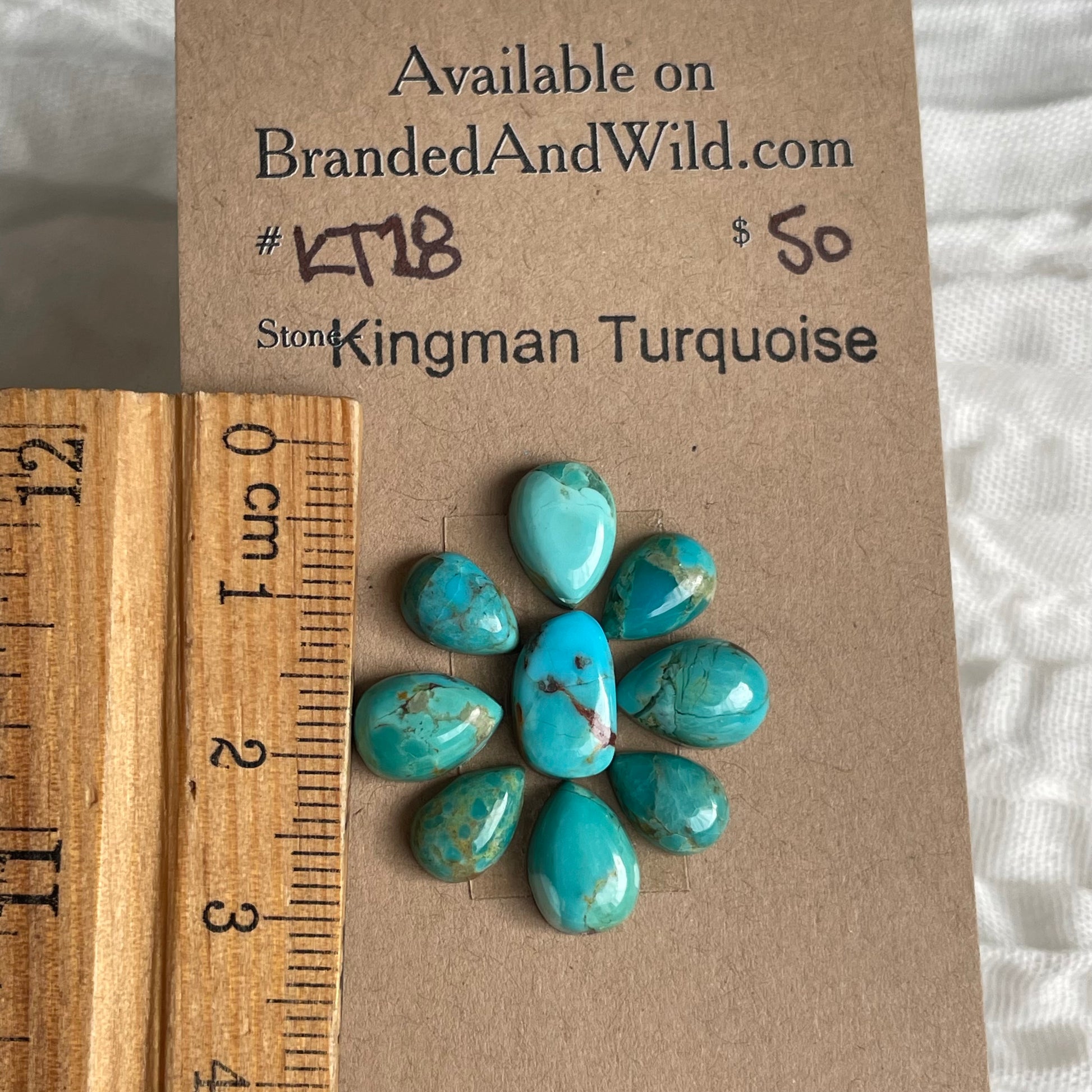 Kingman Turquoise Cabochon - KT18 241D8F76-1061-476A-86ED-EB3823AB0D54 Brandedandwild.com