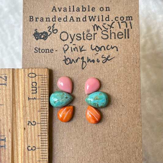 Kingman / Oyster Shell / Pink Conch Cabochon - Mix171 2422A205-ED9B-4FDA-A840-BB73D18C2B8B Brandedandwild.com