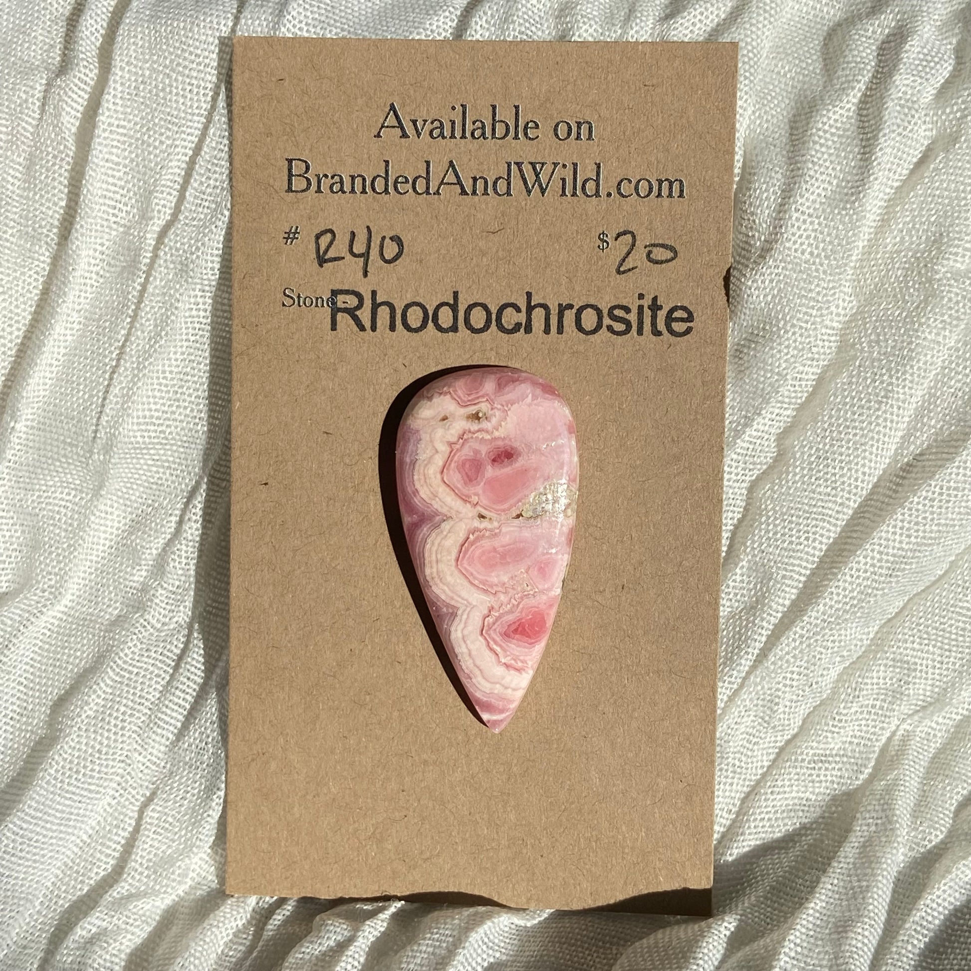 Rhodochrosite Cabochon - R40 24446B99-B7CC-46E6-AA1D-2074702F9110 Brandedandwild.com