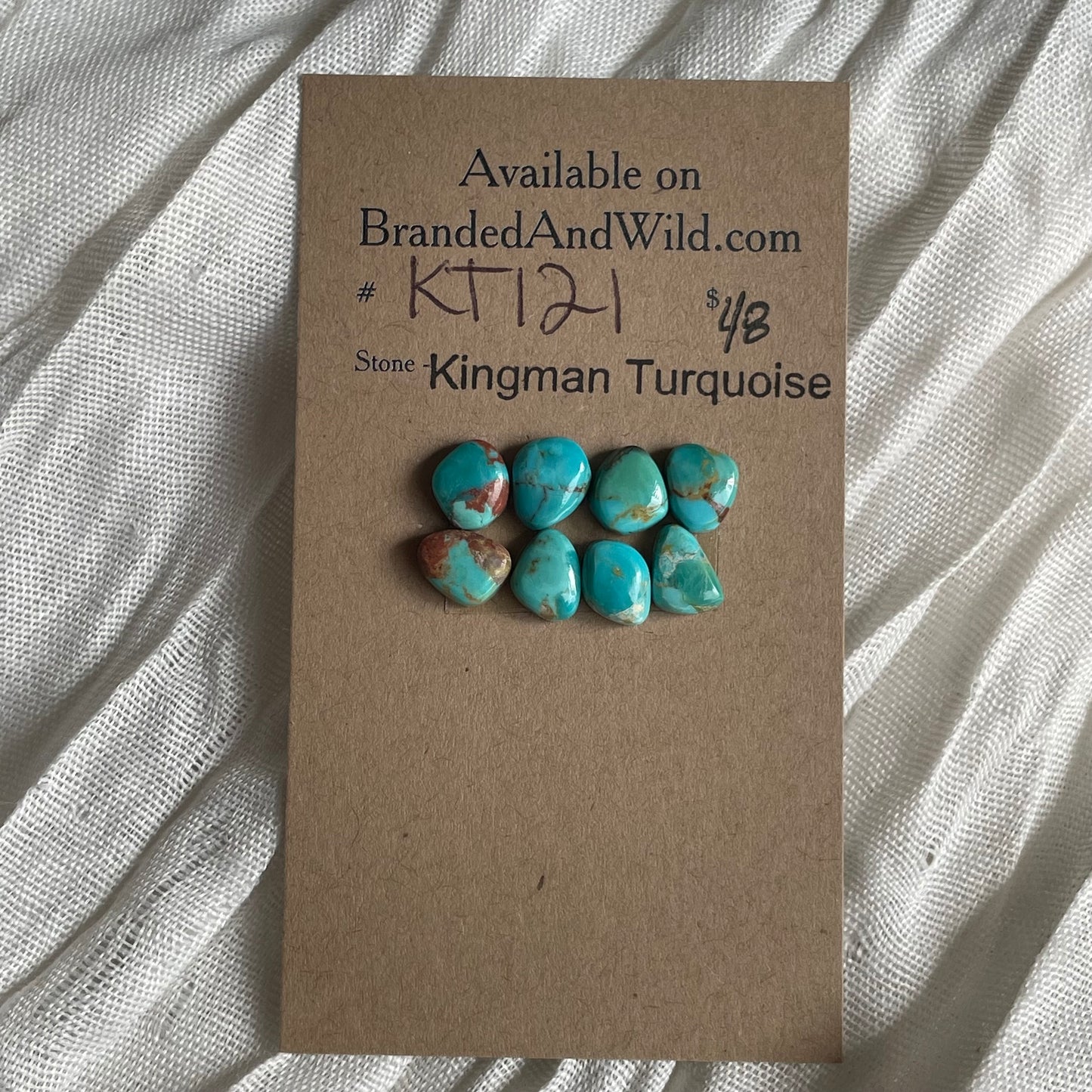 Kingman Turquoise Cabochon - KT121 2447E940-E3A2-4358-A01F-D284624EDF93 Brandedandwild.com