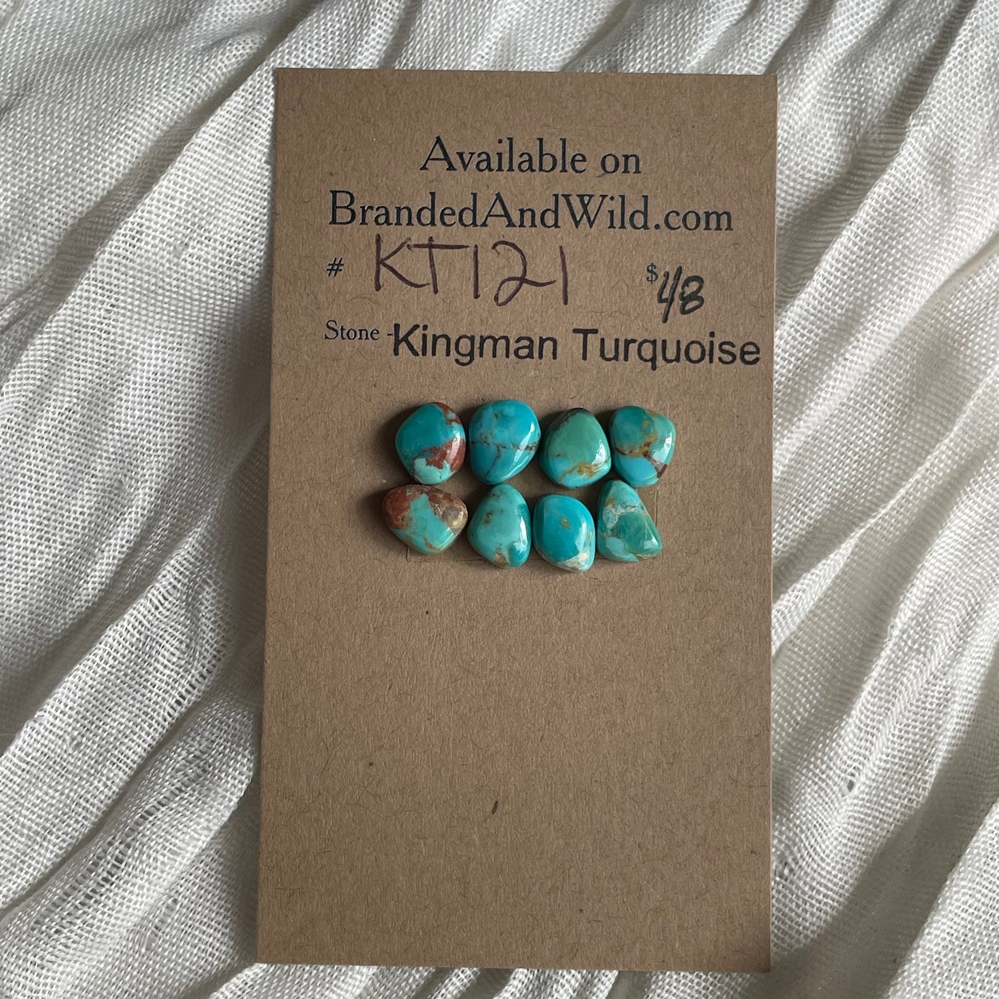 Kingman Turquoise Cabochon - KT121 2447E940-E3A2-4358-A01F-D284624EDF93 Brandedandwild.com