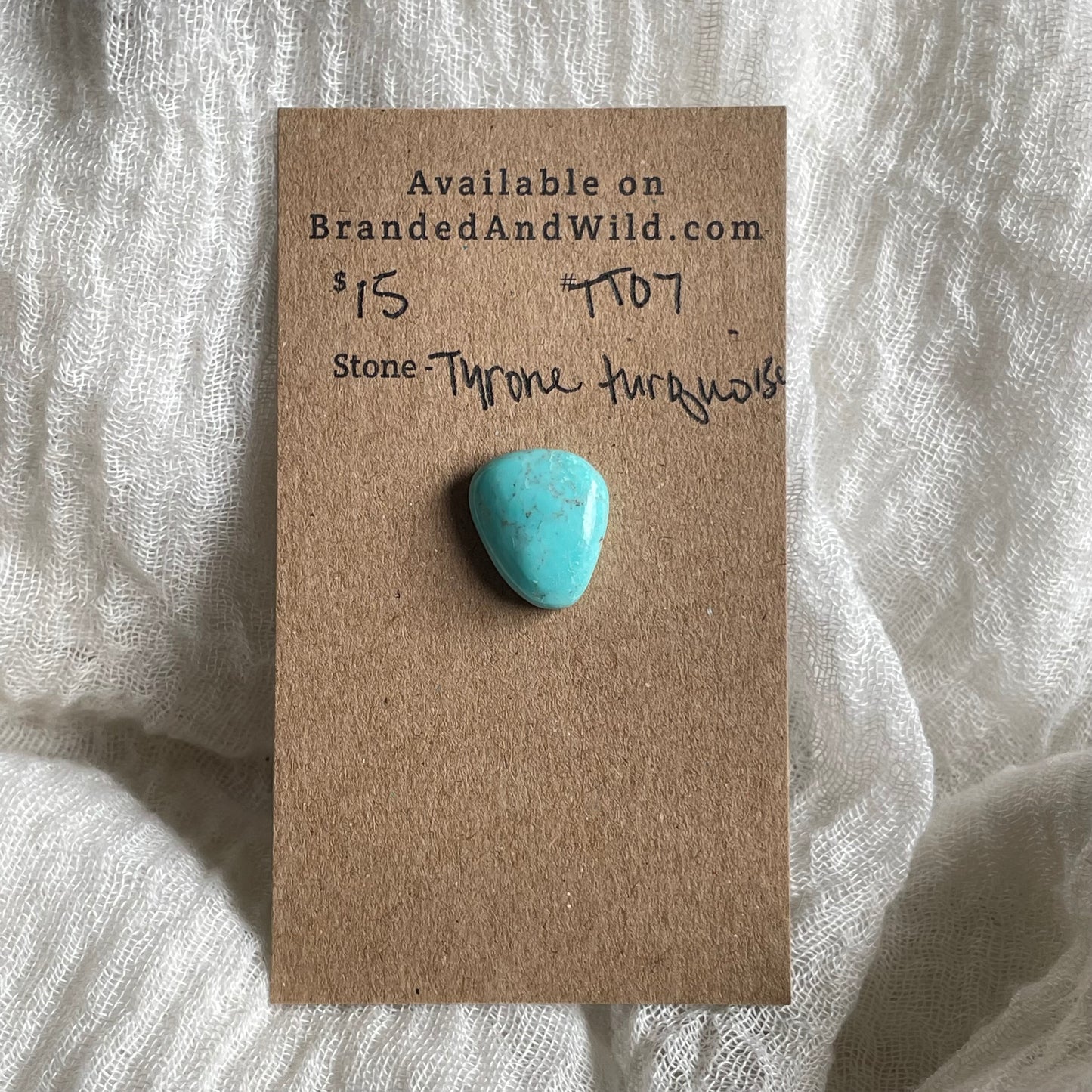 Tyrone Turquoise Cabochon - TT07 244FE82C-EAE3-47DA-AFD0-6E3DBD0AAA06 Brandedandwild.com
