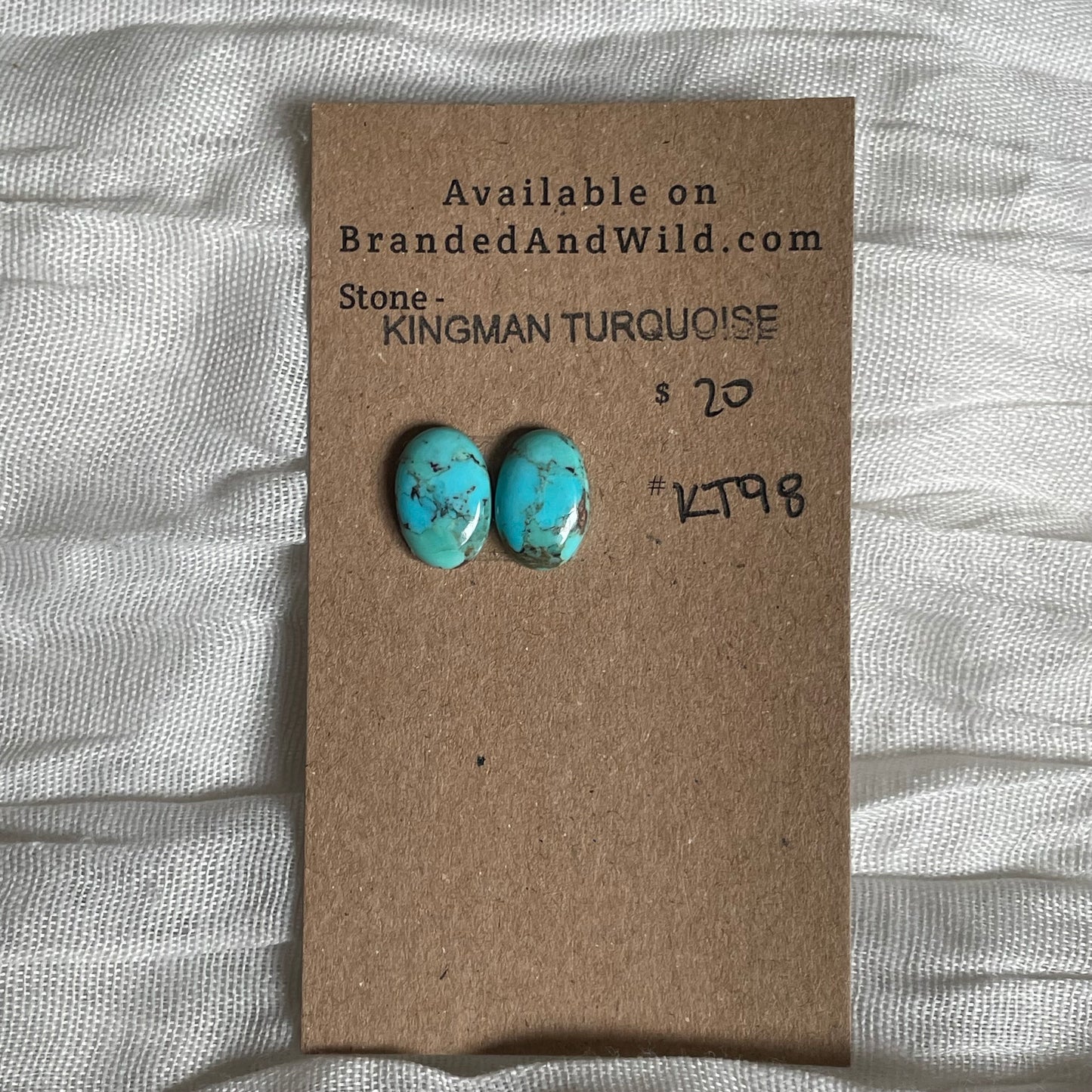 Kingman Turquoise Cabochon - KT98 2450C6F0-E9E5-4718-8A26-79F62FAA45D6 Brandedandwild.com