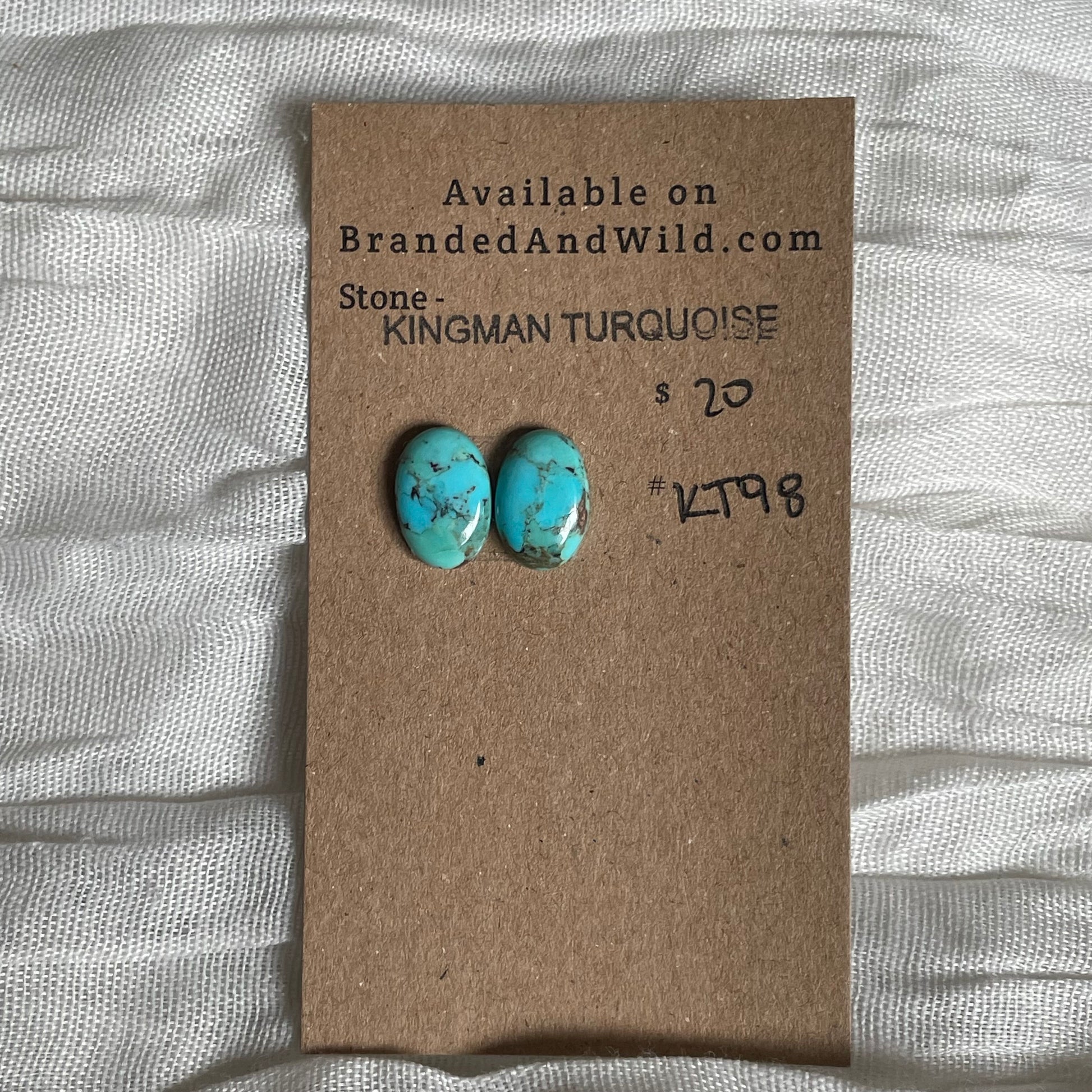 Kingman Turquoise Cabochon - KT98 2450C6F0-E9E5-4718-8A26-79F62FAA45D6 Brandedandwild.com