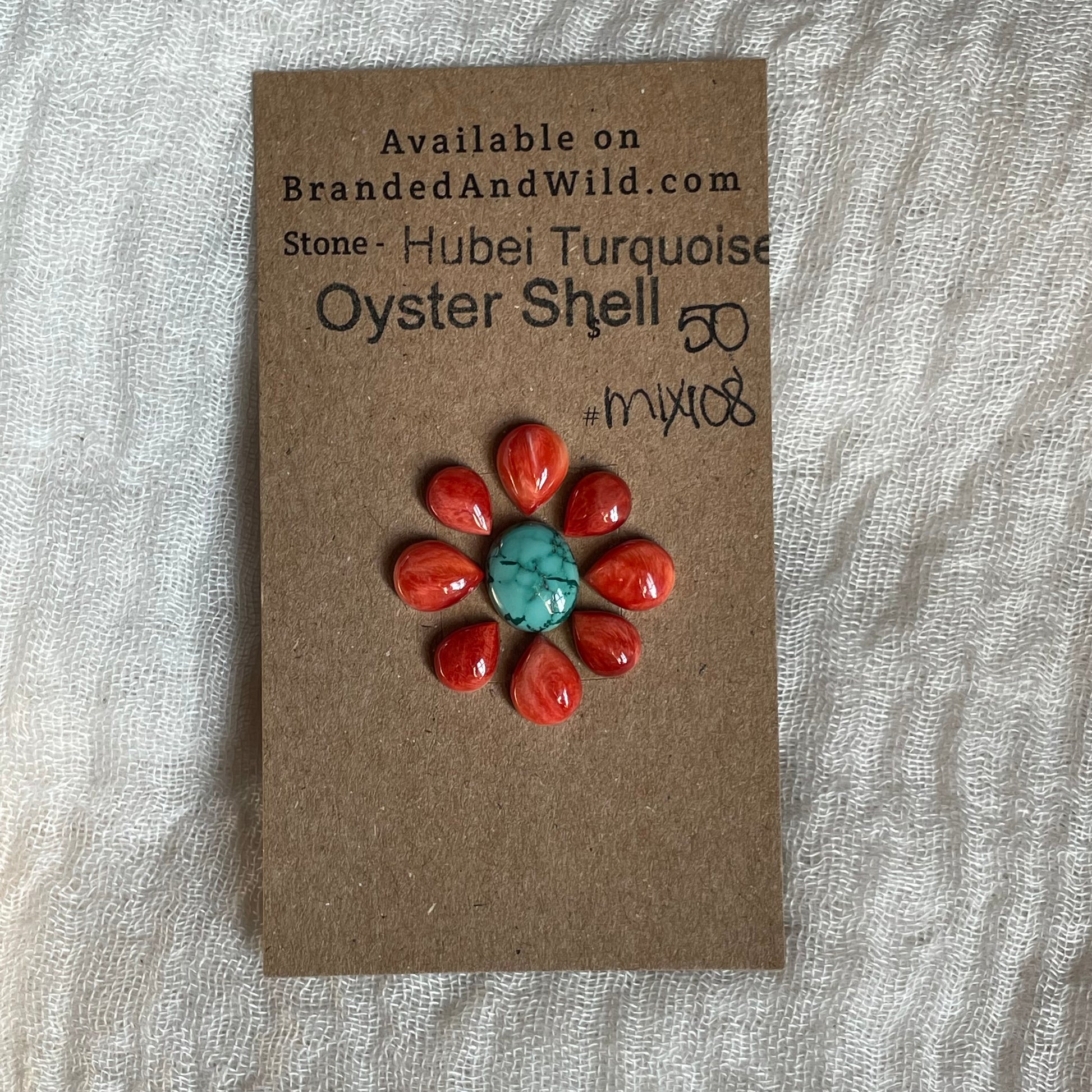 Turquoise / Oyster Shell Cabochon - MIX108 24809640-7128-4234-B7CF-CFD094592C52 Brandedandwild.com