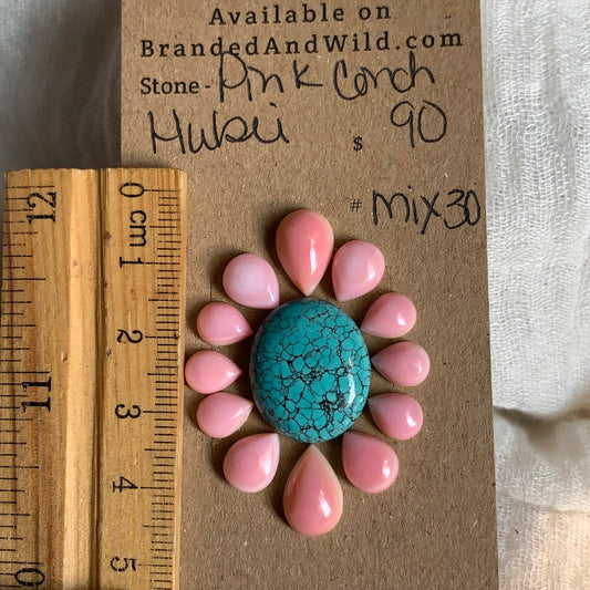Hubei / Pink Conch Cabochon - Mix30