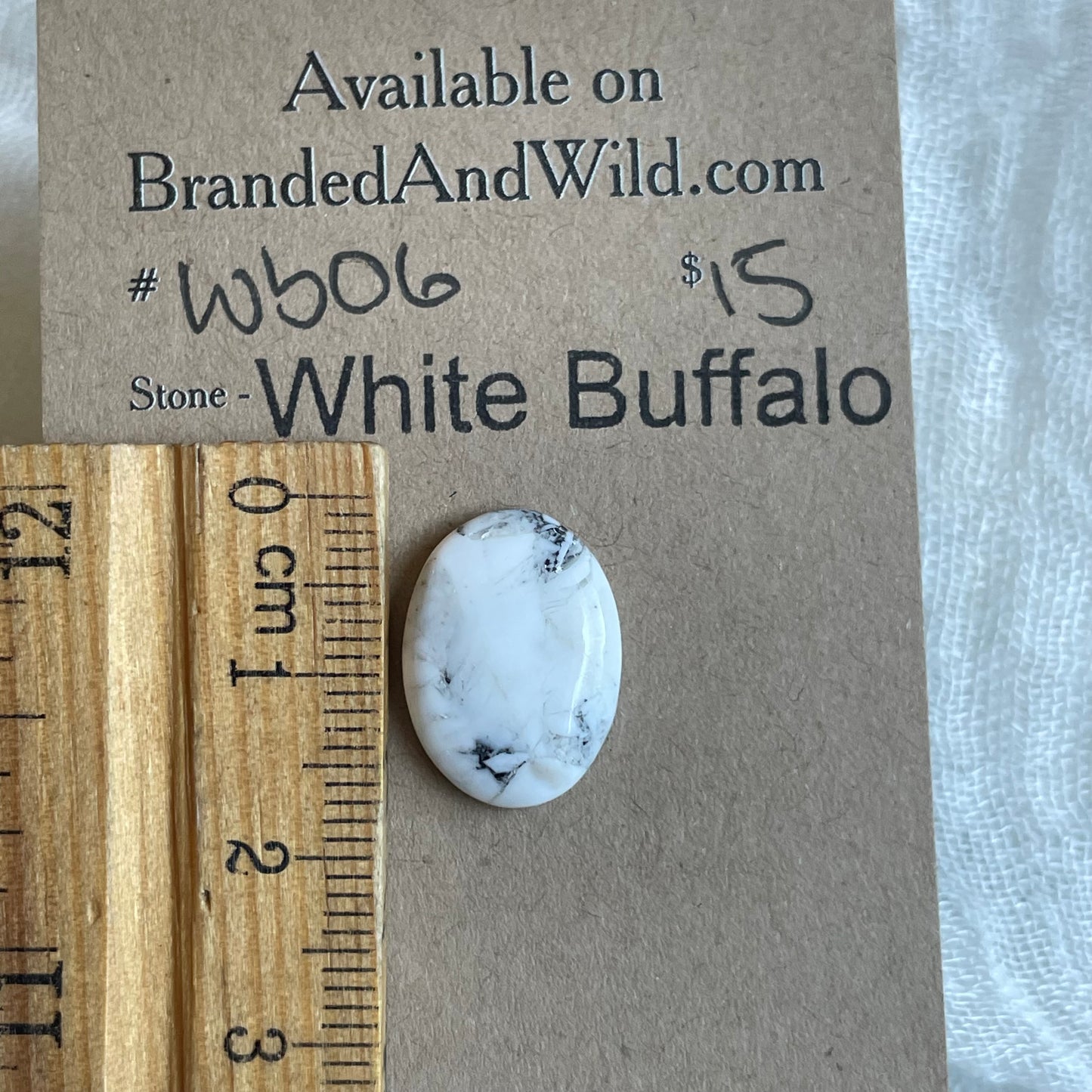 White Buffalo Cabochon - WB106 24968896-0E7F-4F3E-8316-0CE77B8FF931 Brandedandwild.com