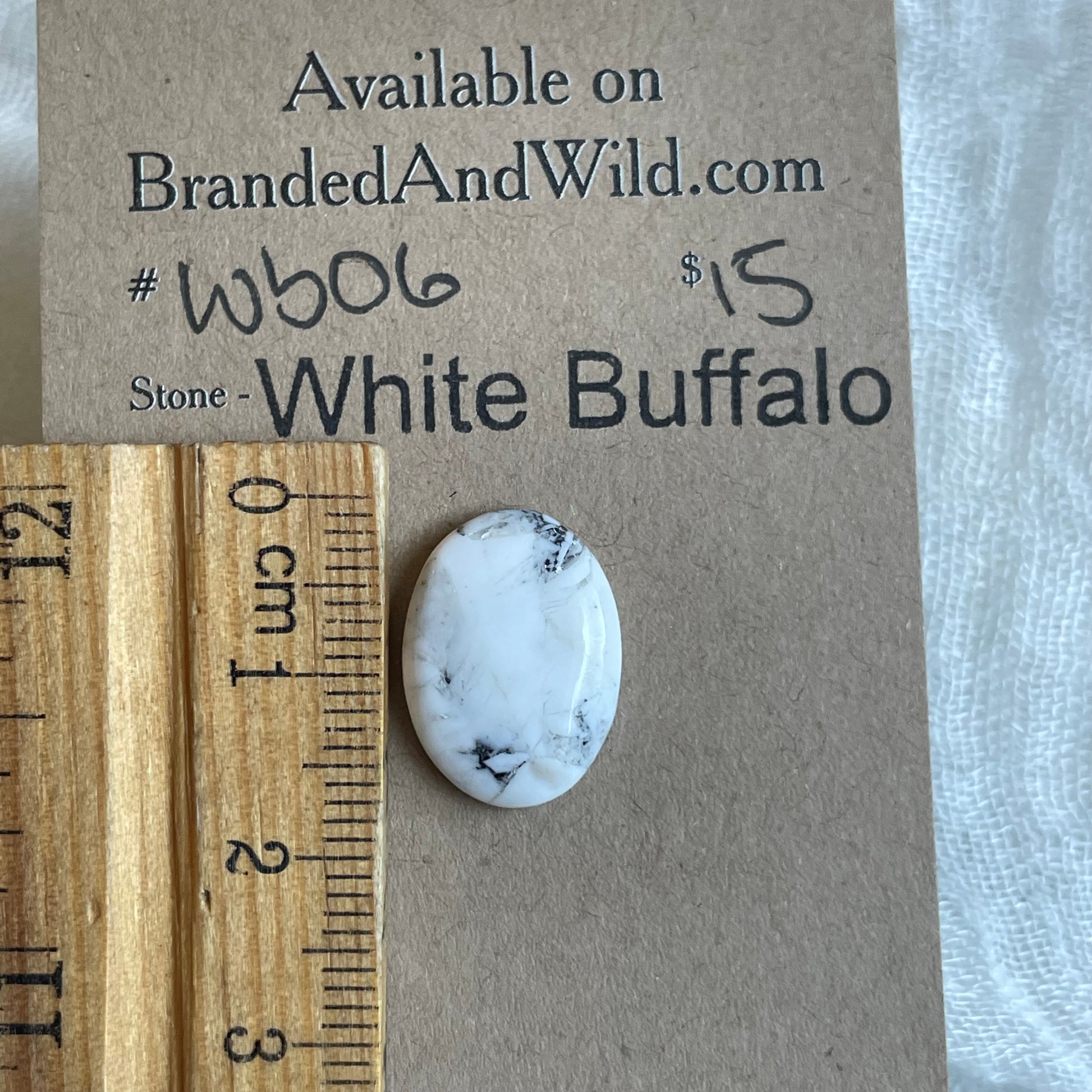White Buffalo Cabochon - WB106 24968896-0E7F-4F3E-8316-0CE77B8FF931 Brandedandwild.com