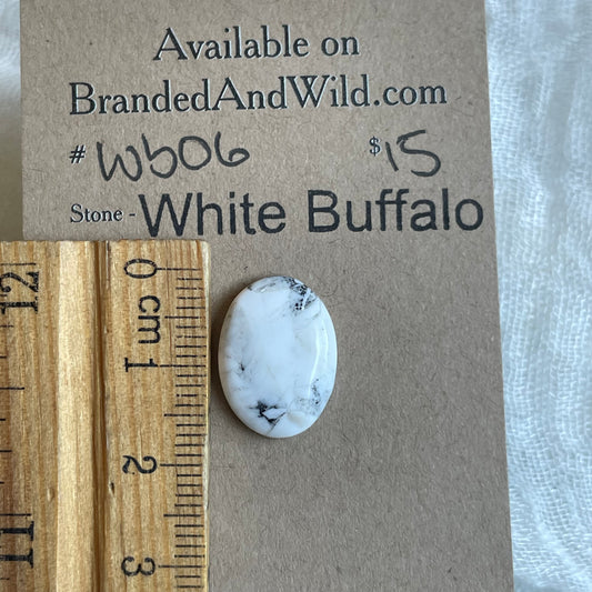 White Buffalo Cabochon - WB106 24968896-0E7F-4F3E-8316-0CE77B8FF931 Brandedandwild.com