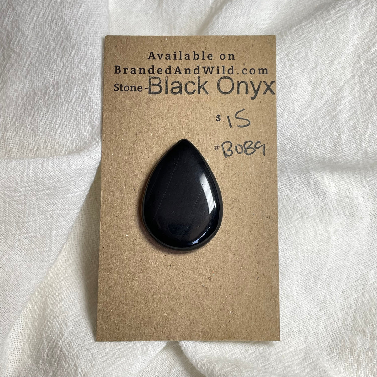 Black Onyx - Cabochon - B089 24B7BC07-547D-44A8-A0C1-2932374CA495 Brandedandwild.com