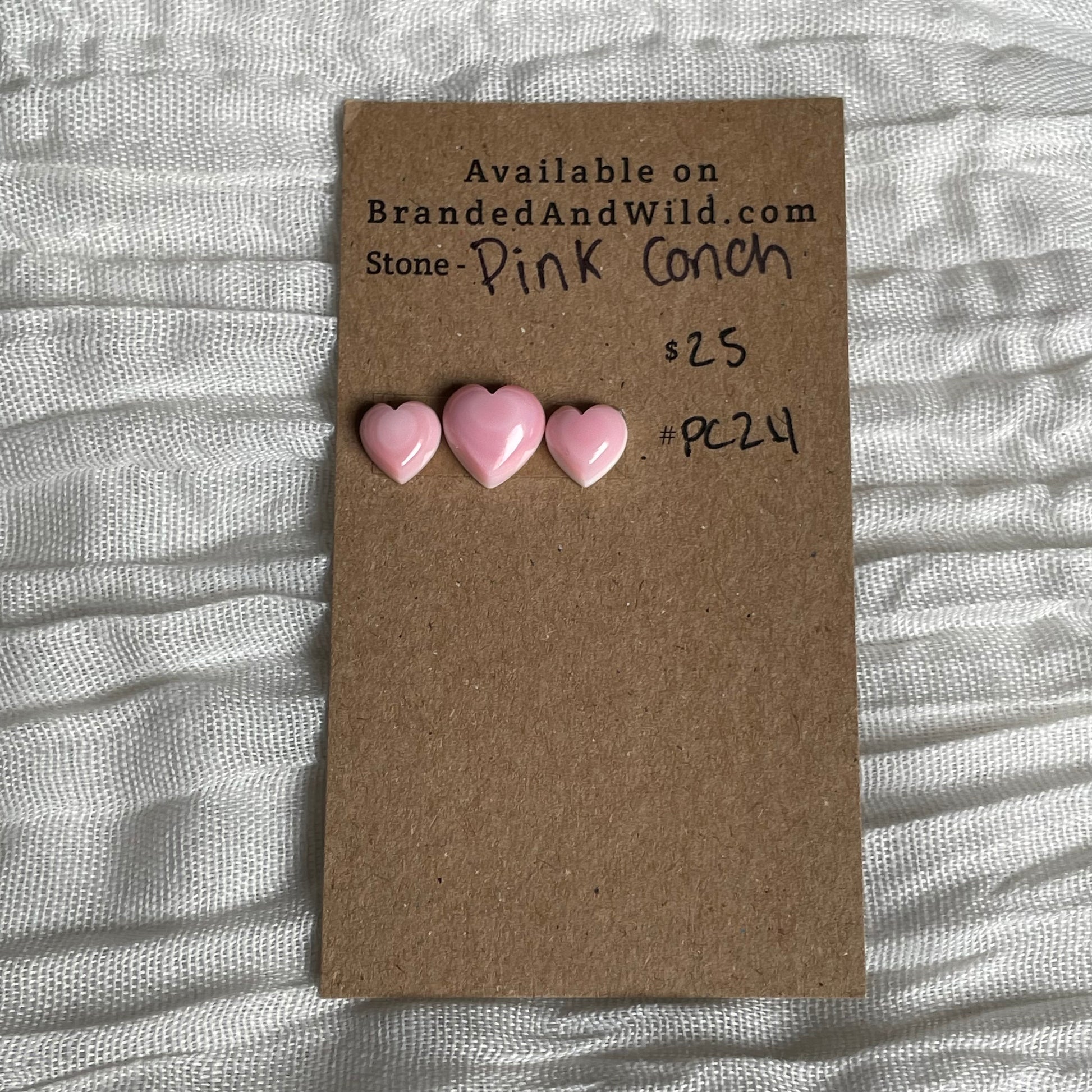 Pink Conch Cabochon - PC24 24C7DEBD-9503-4576-9D91-8F57D6F5765C Brandedandwild.com