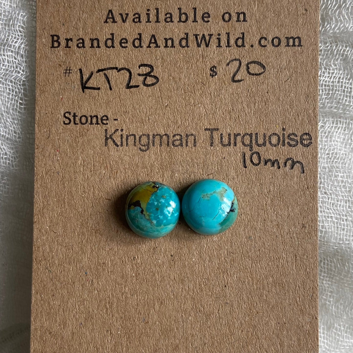 Kingman Turquoise Cabochon - KT28 24D3D016-A764-4BC2-A82A-C05CDF0A6B5A Brandedandwild.com
