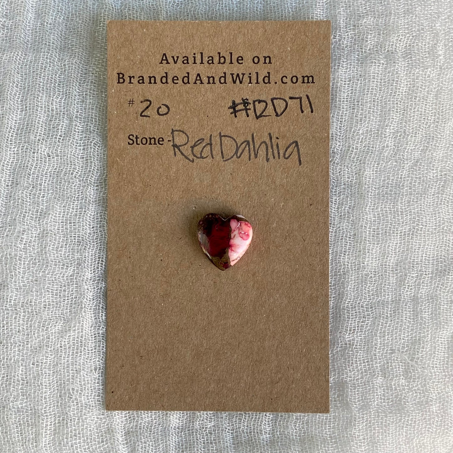 Red Dahlia Cabochon - RD71